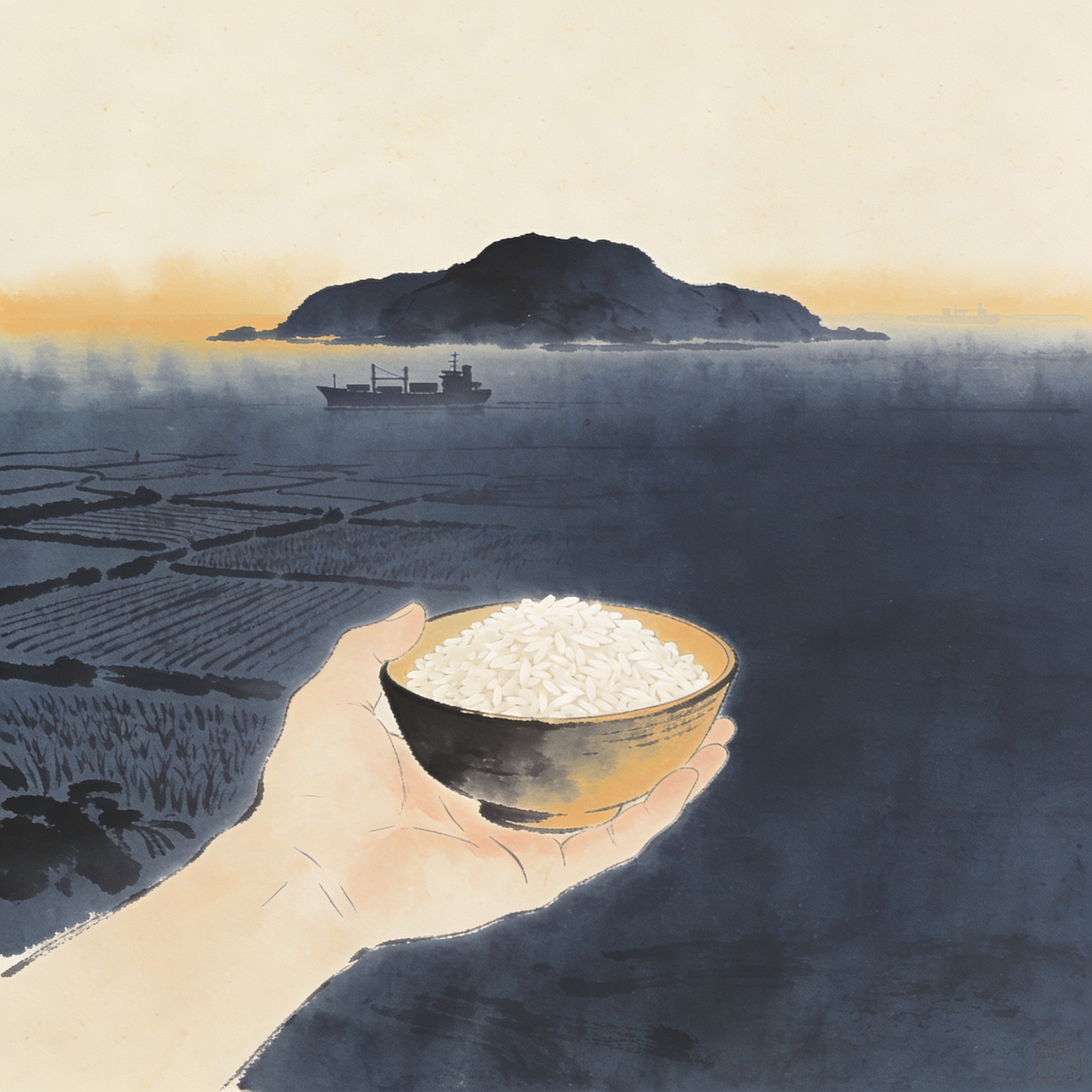 Petro ofrece arroz a Cuba mientras China dona al Caribe — Política, ilustración editorial