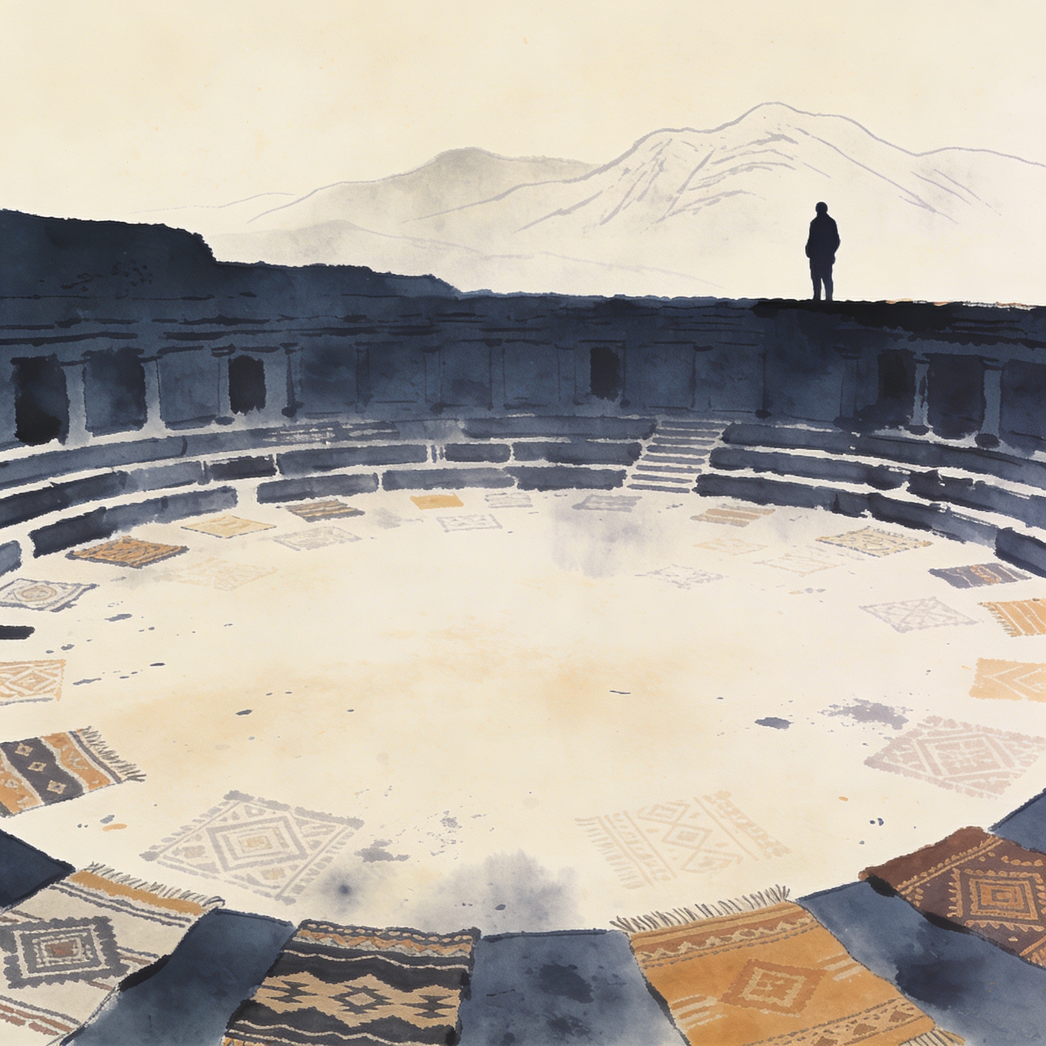 El campamento misak expone el vacío de cumplimiento territorial — Política, ilustración editorial