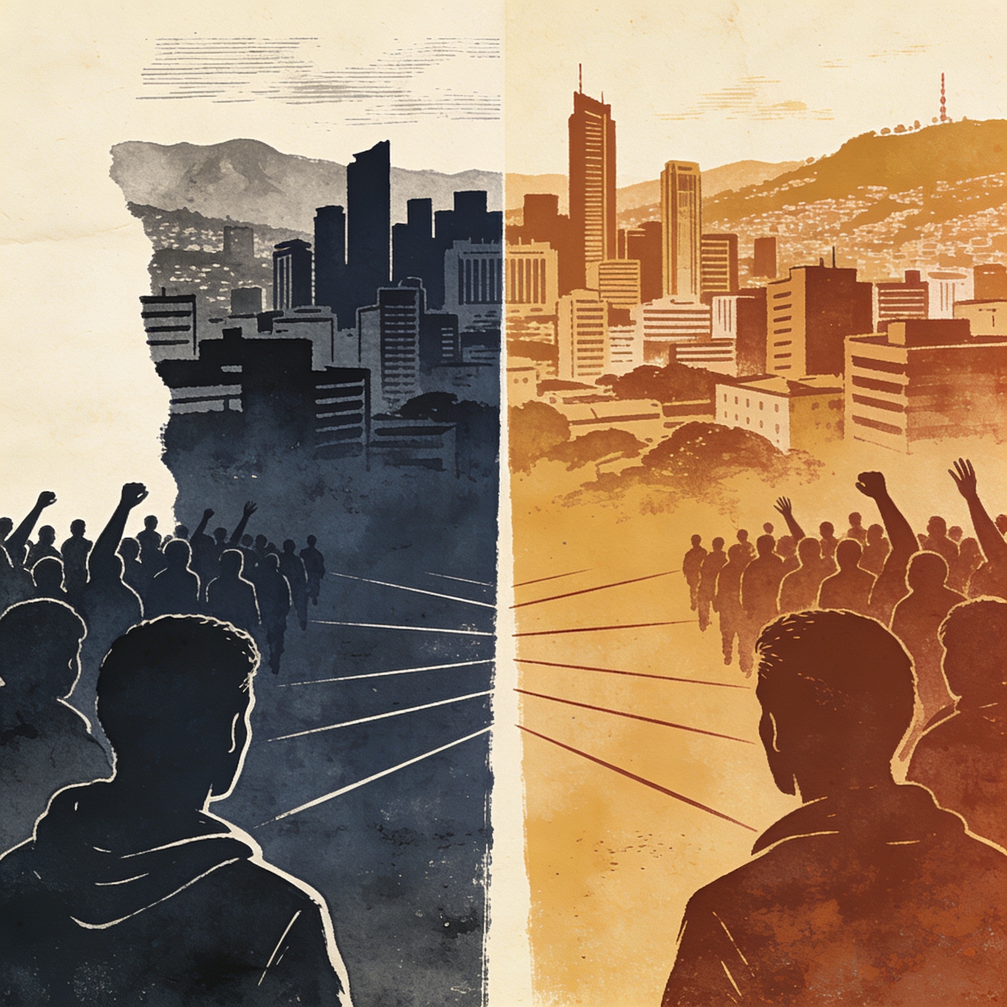 De la Espriella cierra campaña con polarización ideológica en Medellín — Política, ilustración editorial