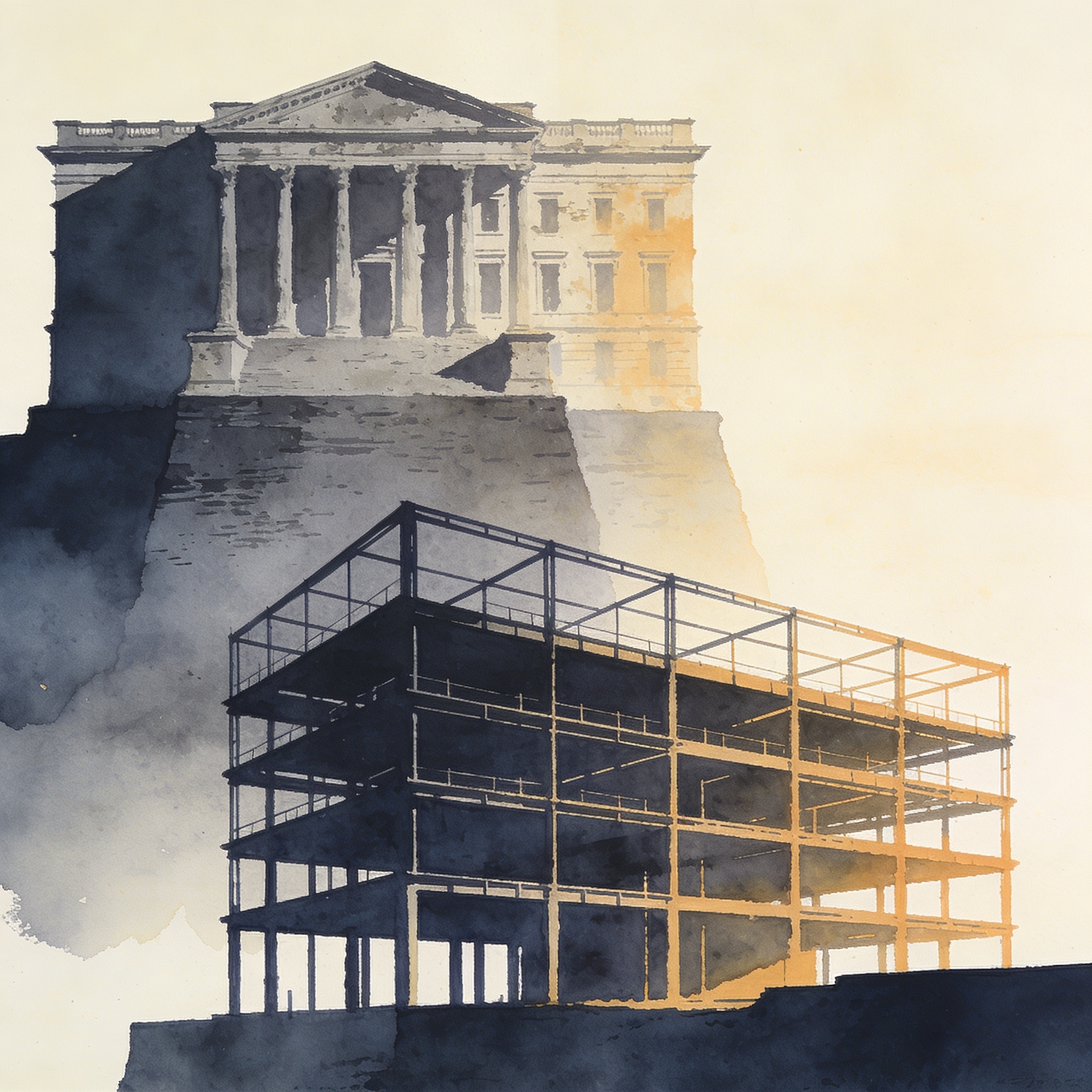 ¿Quién construye para la República y quién para la foto? — Cultura política, ilustración editorial