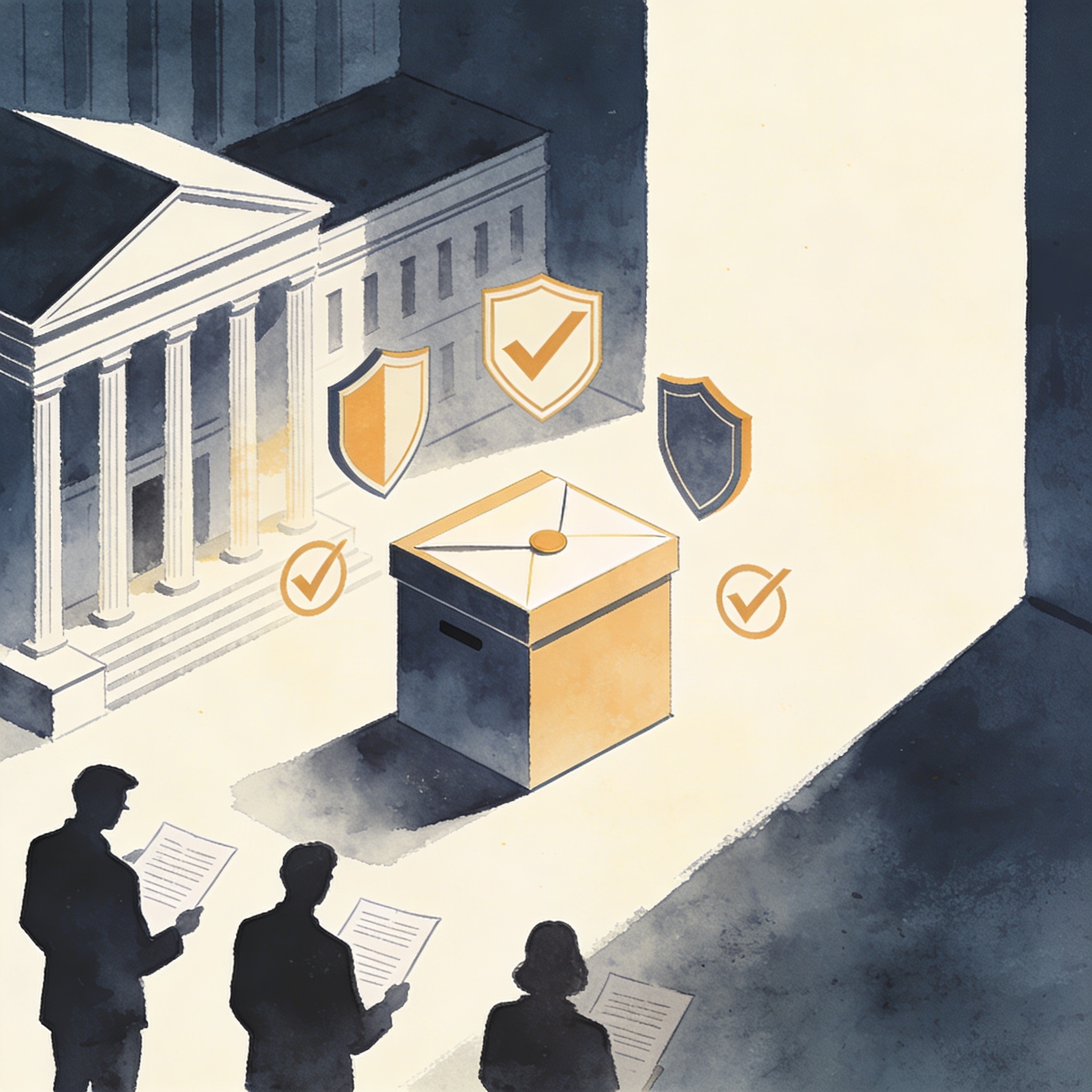 Registraduría busca blindar confianza electoral antes de la votación del 31 de mayo — Política, ilustración editorial