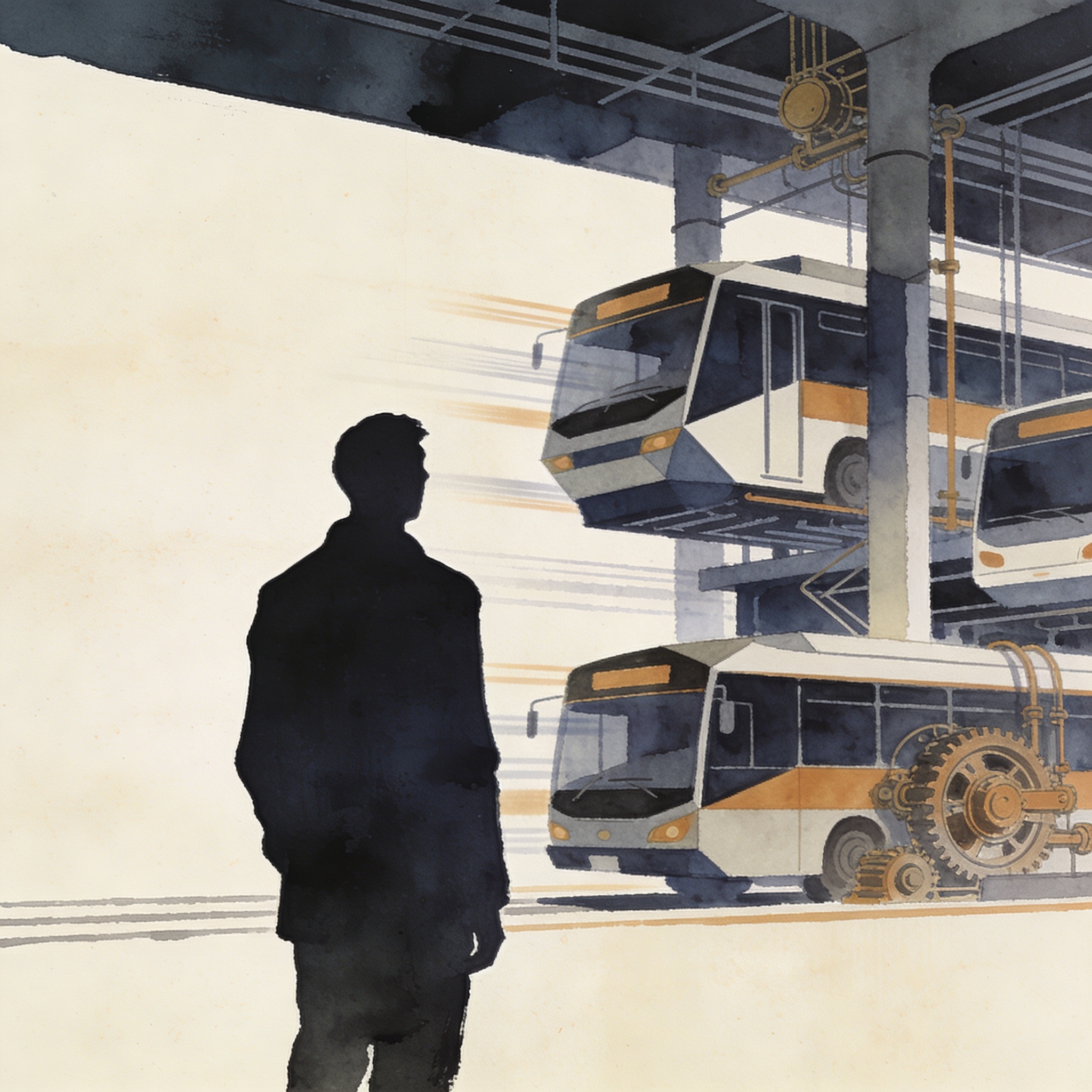 TransCaribe contrata 130 operadores: síntoma de recuperación en transporte urbano caribeño — Comercio, ilustración editorial