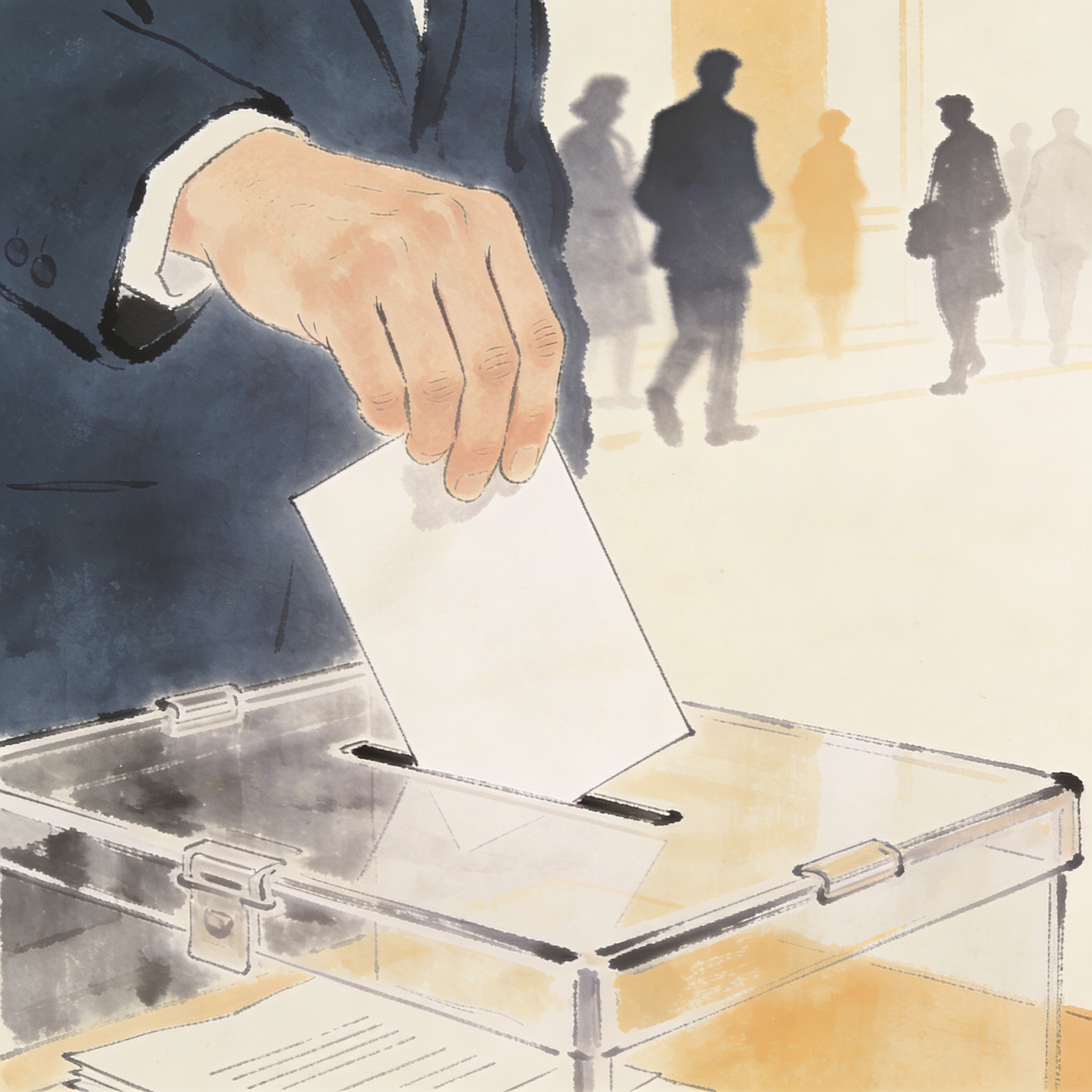 El voto en el exterior crece, pero la pregunta es quién lo cuenta — Política, ilustración editorial