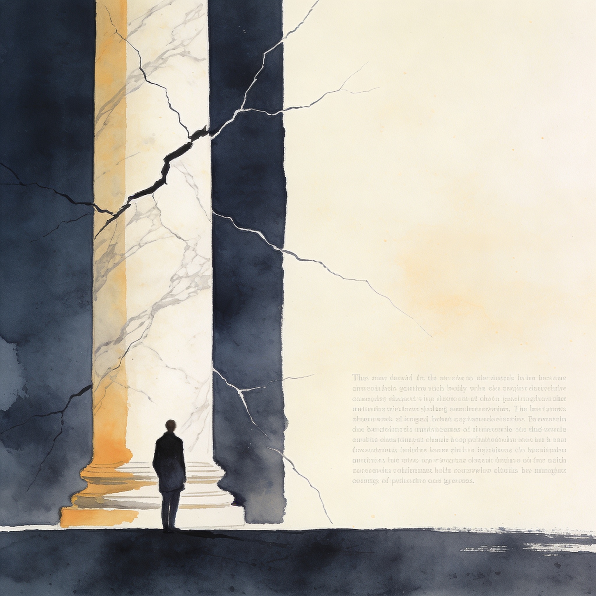 Cuando el poder ejecutivo desacata, la república tiembla — Cultura política, ilustración editorial