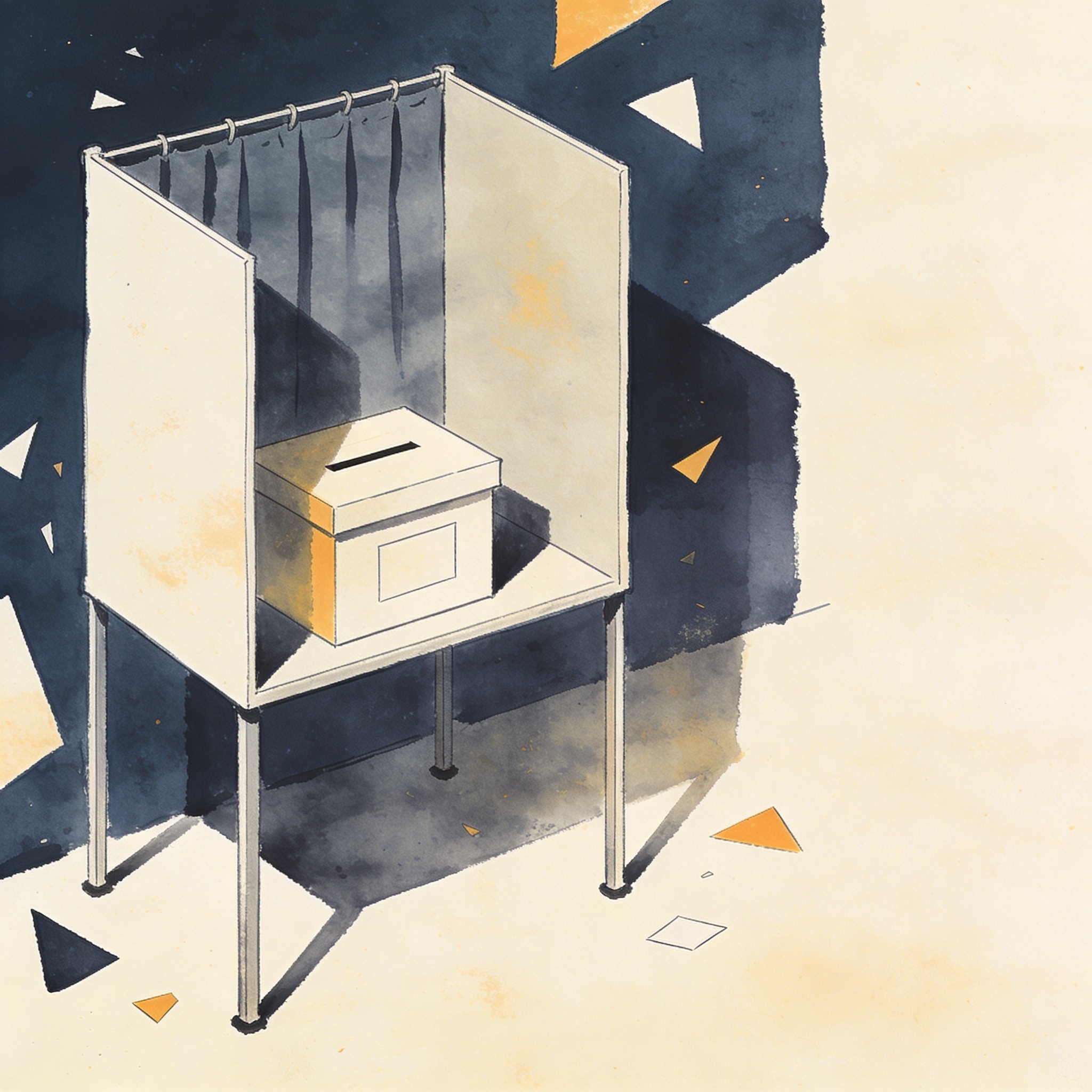 Elecciones sin garantías de orden público — Política, ilustración editorial