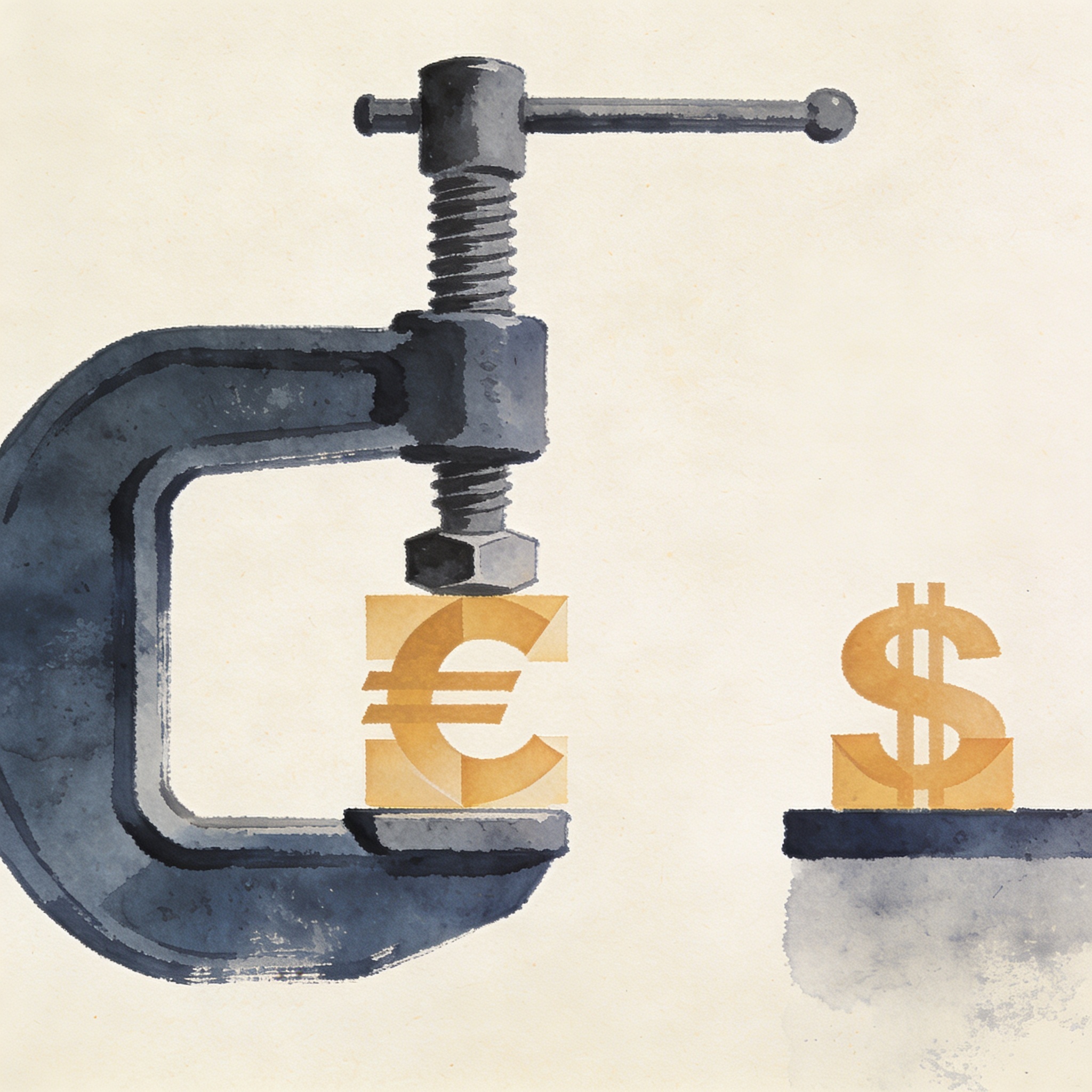 El dólar aprieta al peso mientras Washington mantiene tasas altas — Mercados, ilustración editorial