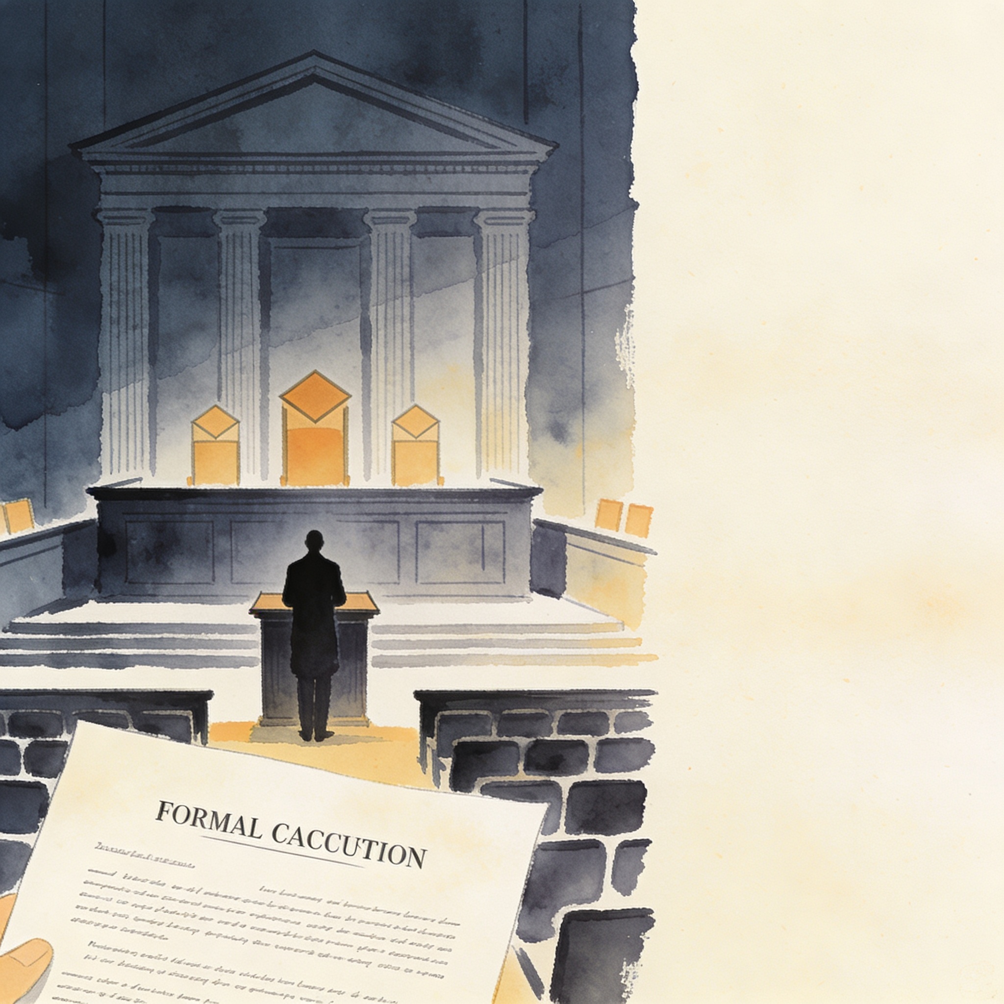 López denuncia a Petro ante la Comisión de Acusación por participación electoral — Política, ilustración editorial