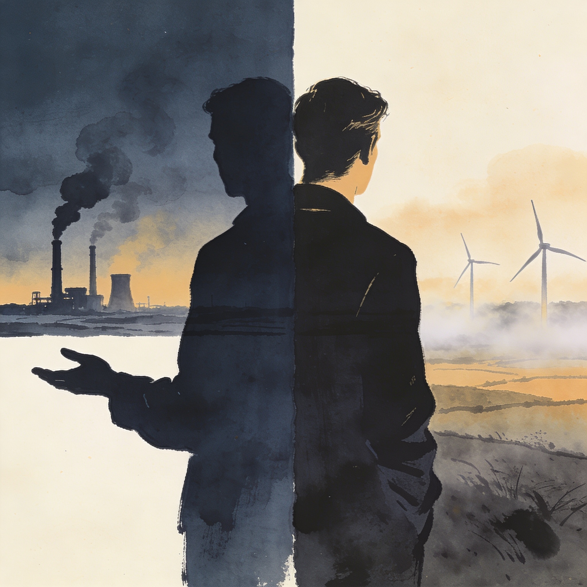 Petro versus su propio ministro en la subasta energética — Política, ilustración editorial