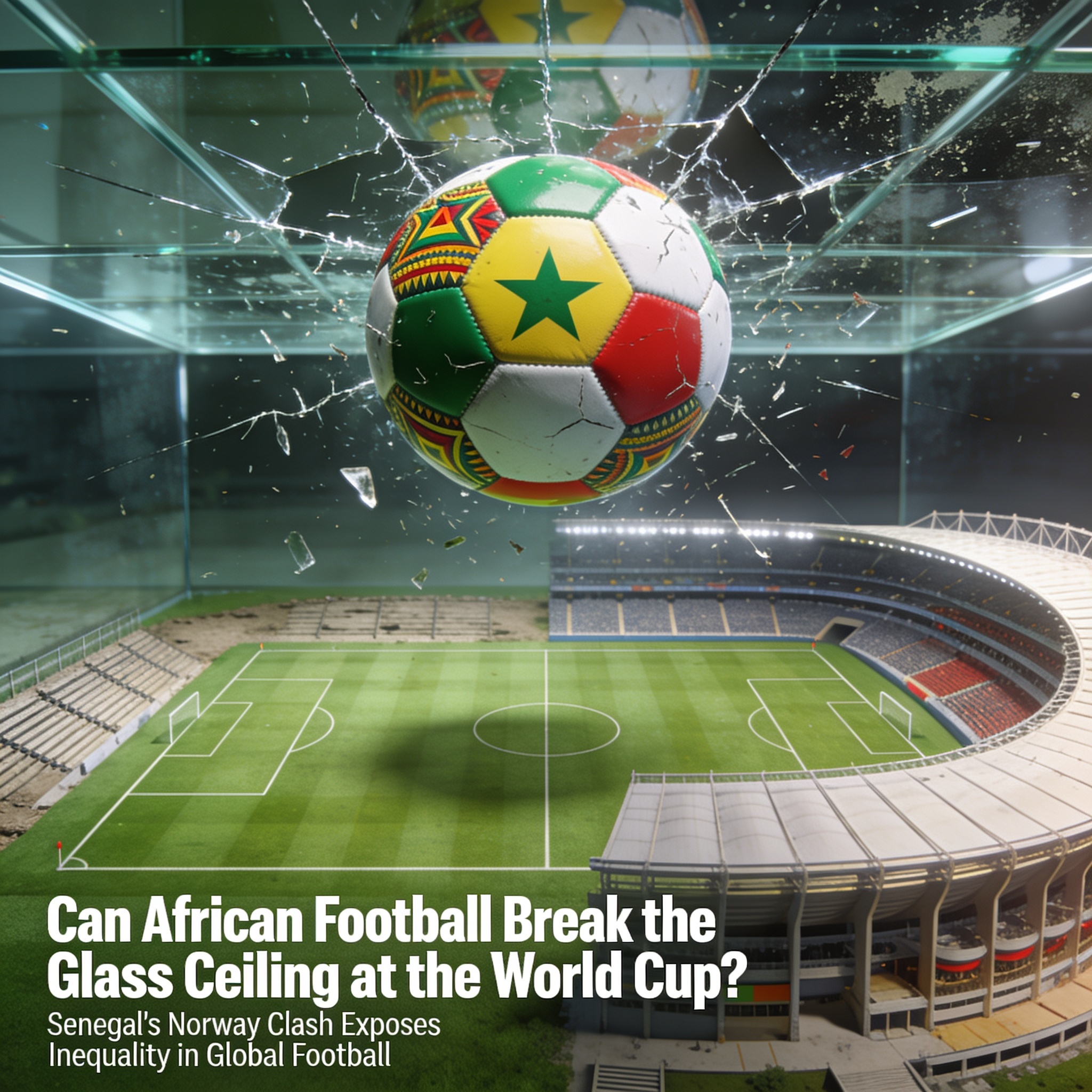 ¿Puede el fútbol africano romper el techo de cristal del Mundial? — Deportes, ilustración editorial