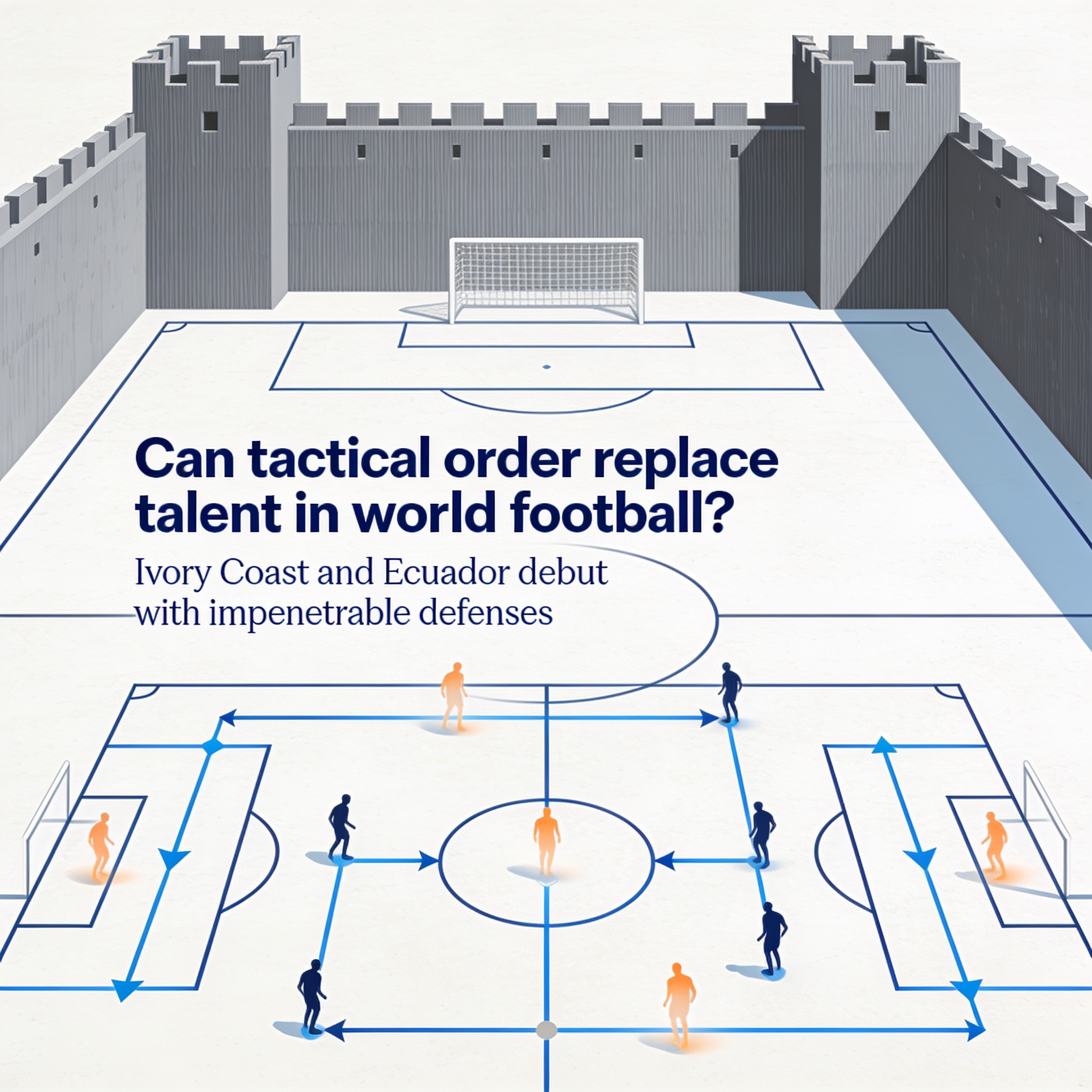 ¿Puede el orden táctico reemplazar al talento en el fútbol mundial? — Deportes, ilustración editorial