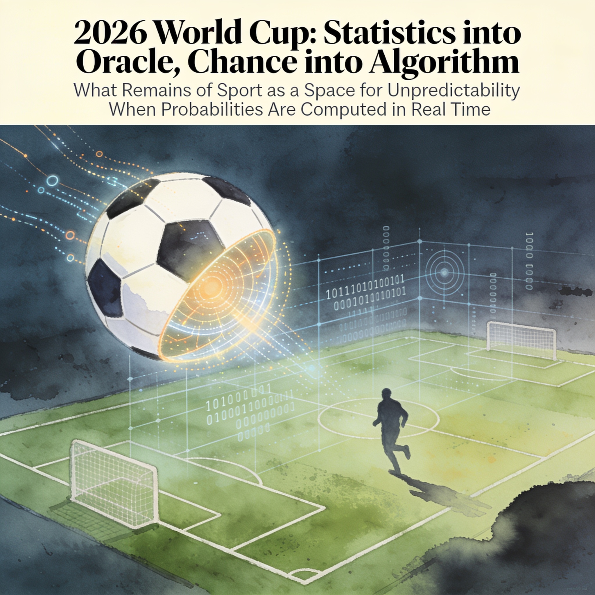 El Mundial de 2026 convierte la estadística en oráculo y el azar en algoritmo — Deportes, ilustración editorial