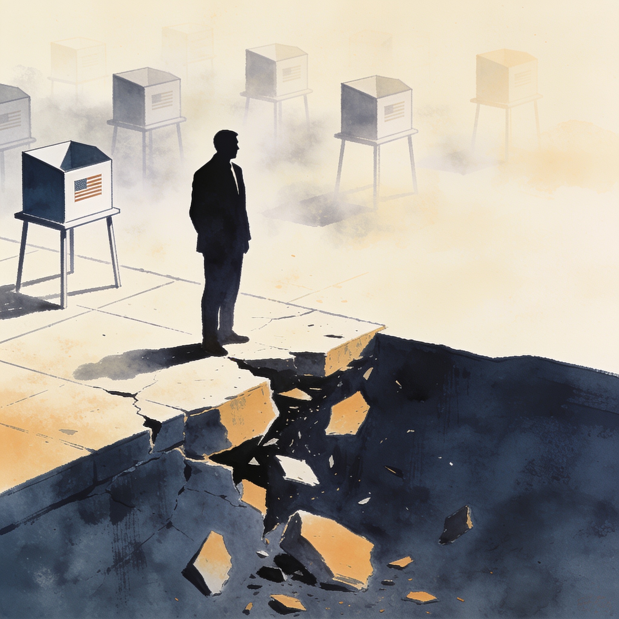 Valencia no convirtió el voto de consulta en voto presidencial — Política, ilustración editorial