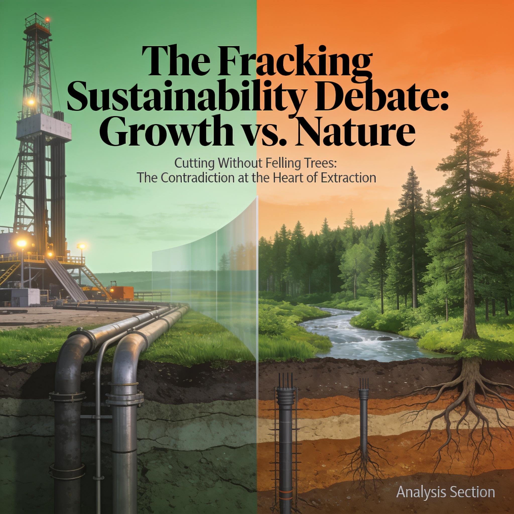 ¿Puede el fracking ser sostenible o es una contradicción en los términos? — Análisis, ilustración editorial