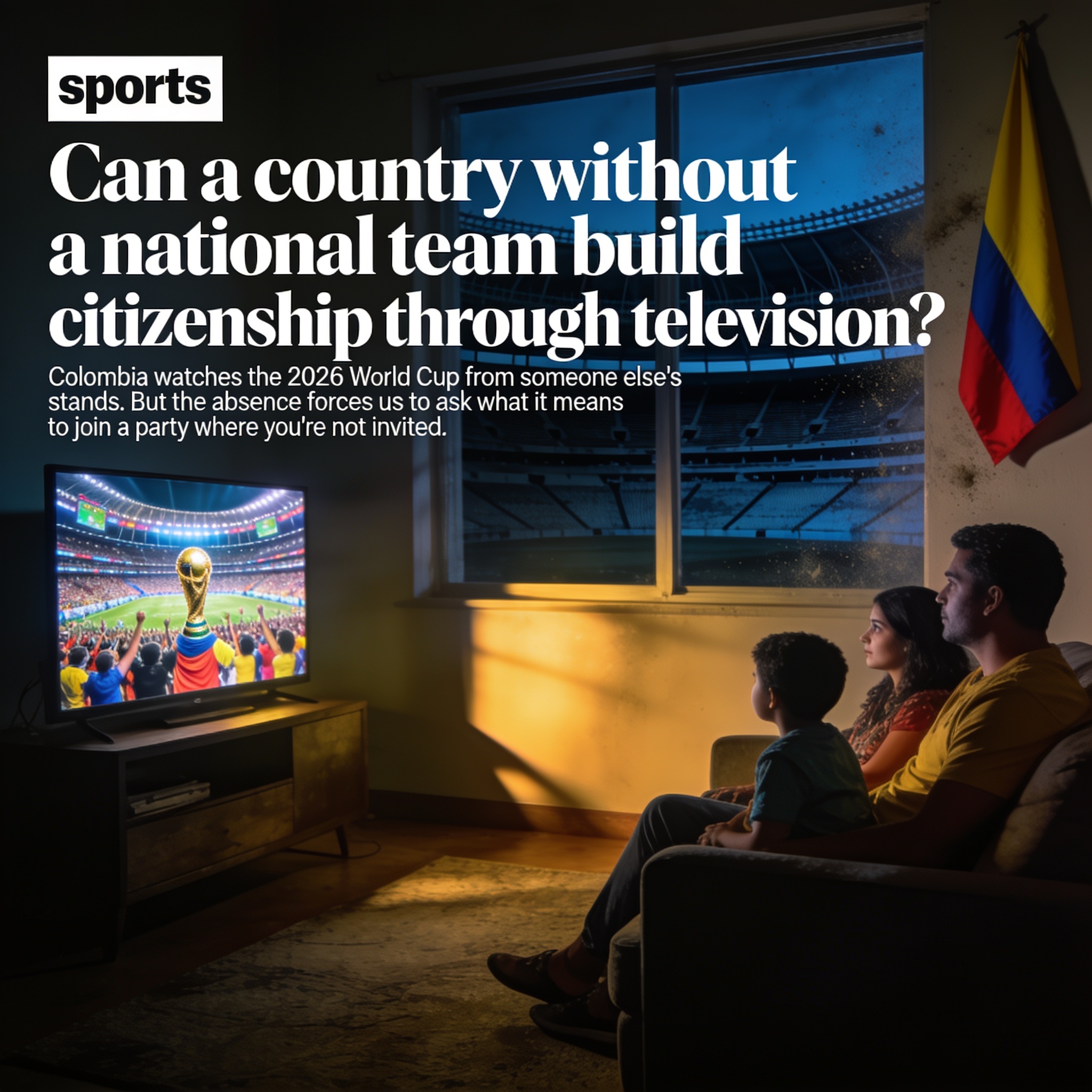 ¿Puede un país sin selección construir ciudadanía por televisión? — Deportes, ilustración editorial