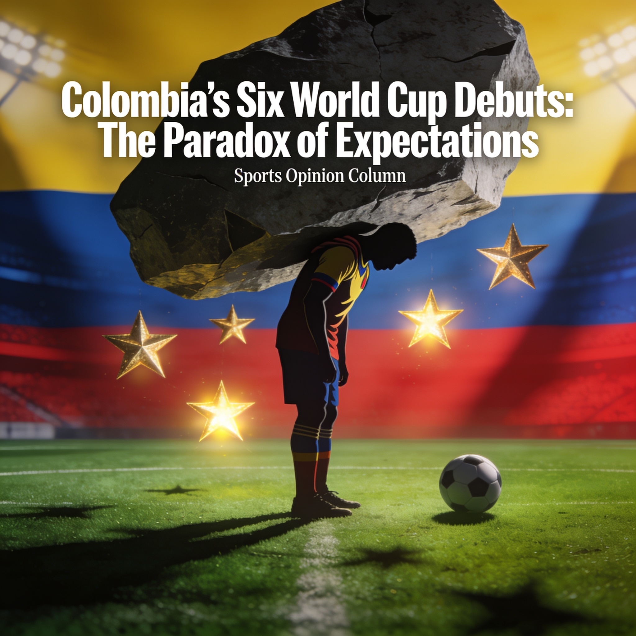 ¿Qué enseñan los seis debuts de Colombia sobre el peso de la expectativa? — Deportes, ilustración editorial