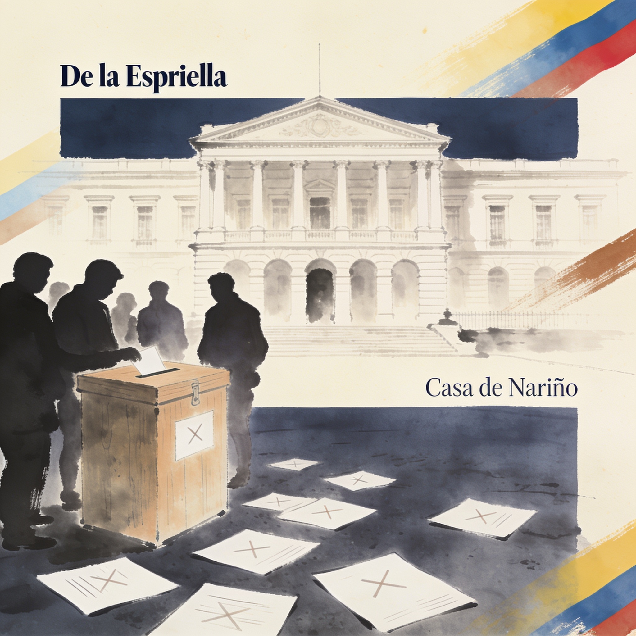 De la Espriella vence por 248.310 votos y asumirá la Casa de Nariño — Política, ilustración editorial