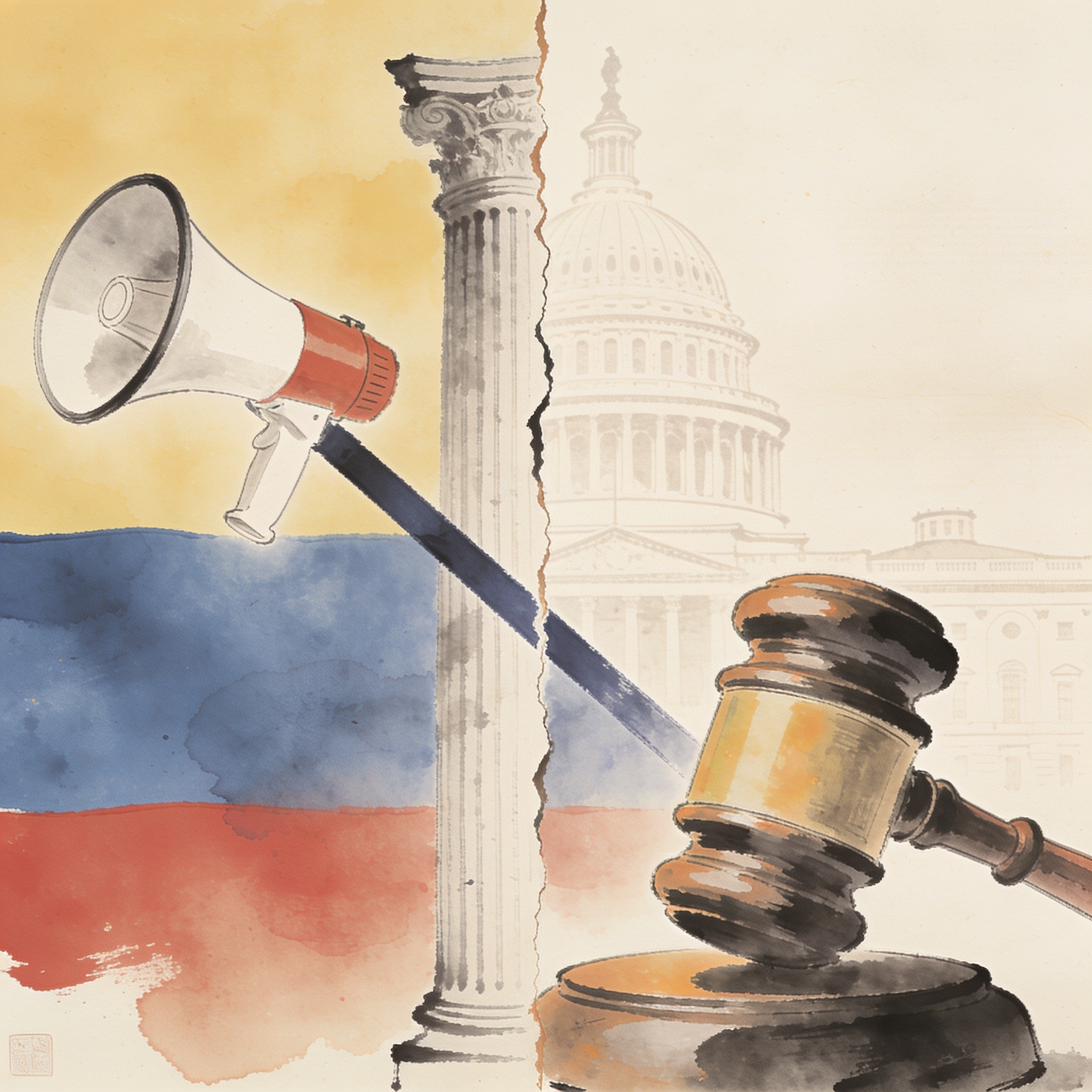 ¿Puede una comisión legislativa suspender al Presidente en plena campaña? — Política, ilustración editorial