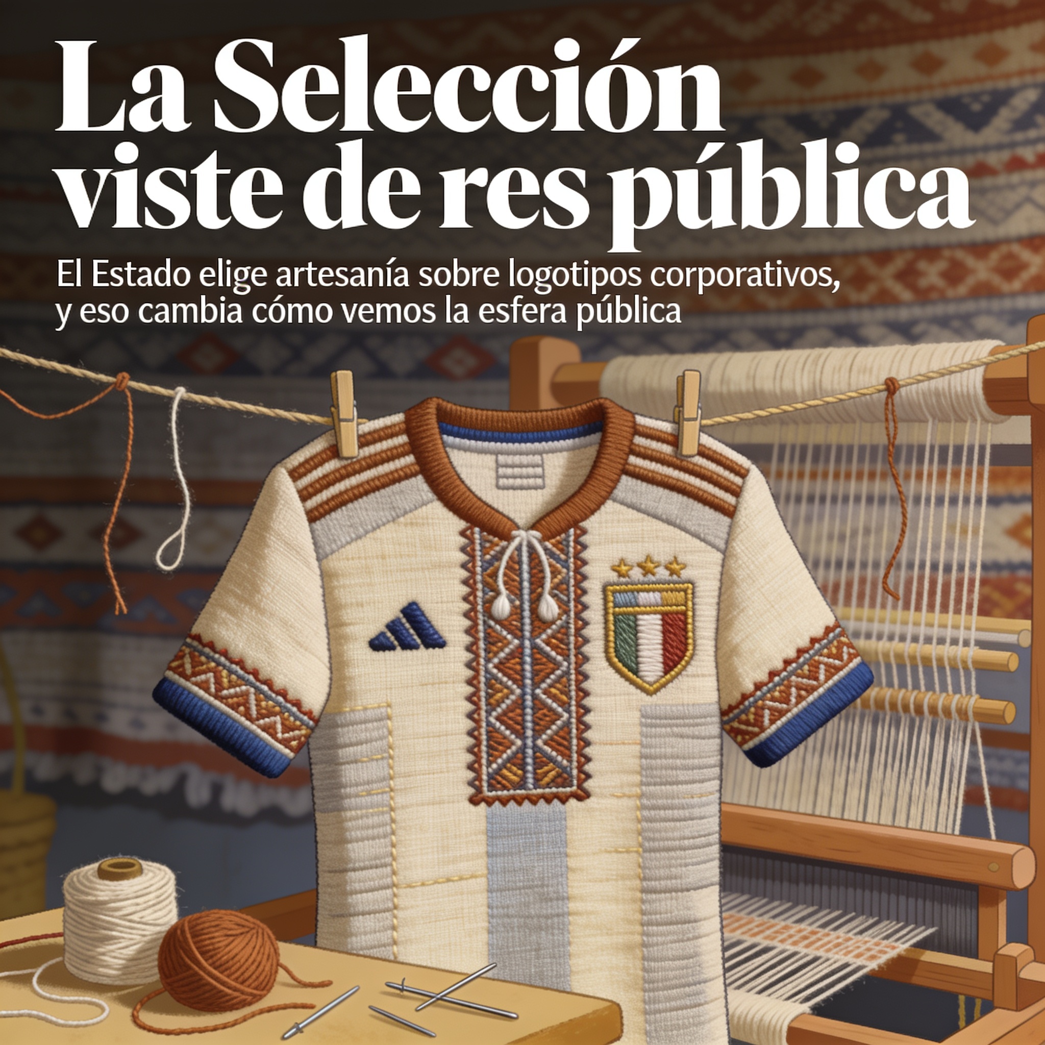 La Selección viste de res pública — Deportes, ilustración editorial