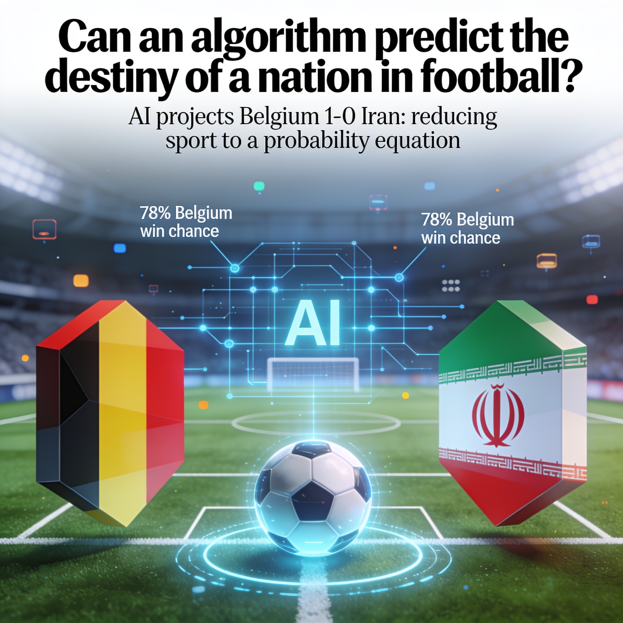 ¿Puede un algoritmo predecir el destino de una nación en el fútbol? — Deportes, ilustración editorial