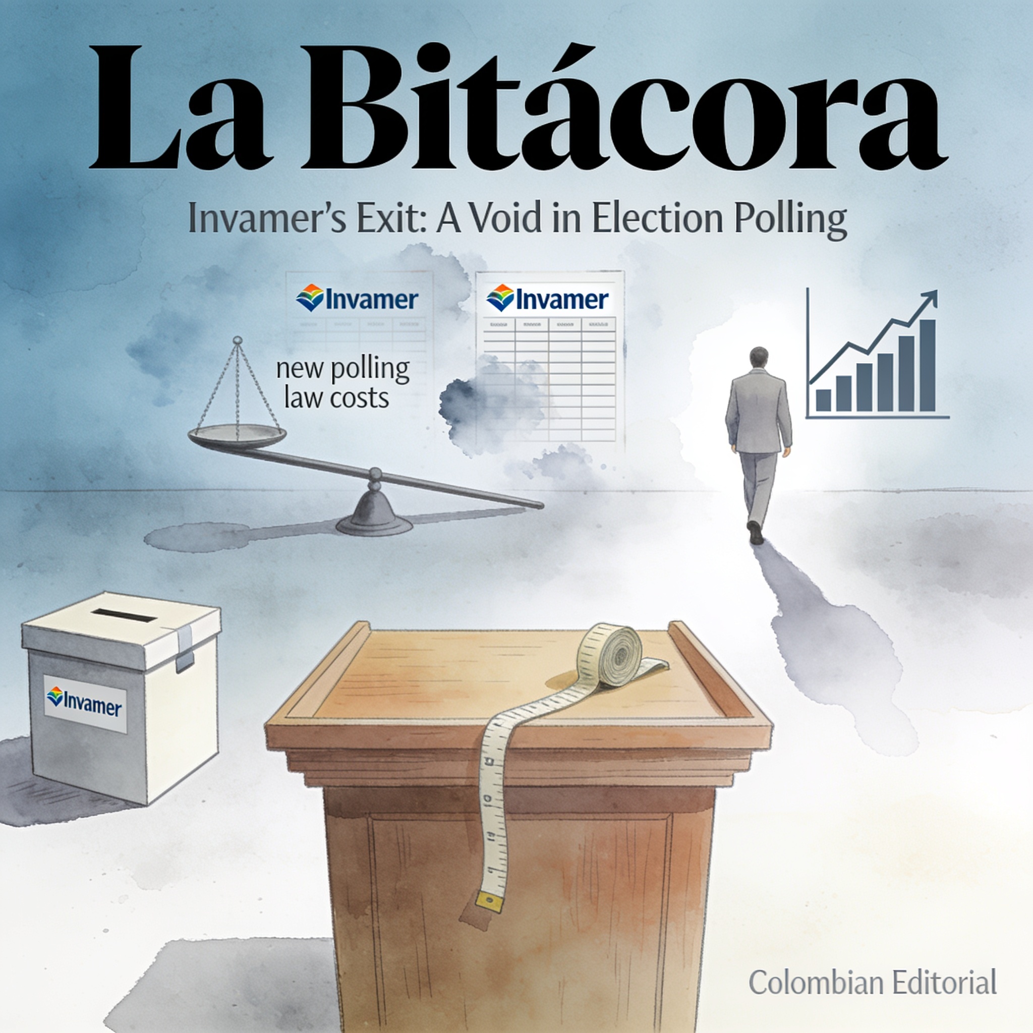Invamer se baja de la segunda vuelta y deja un vacío en las encuestas — Política, ilustración editorial