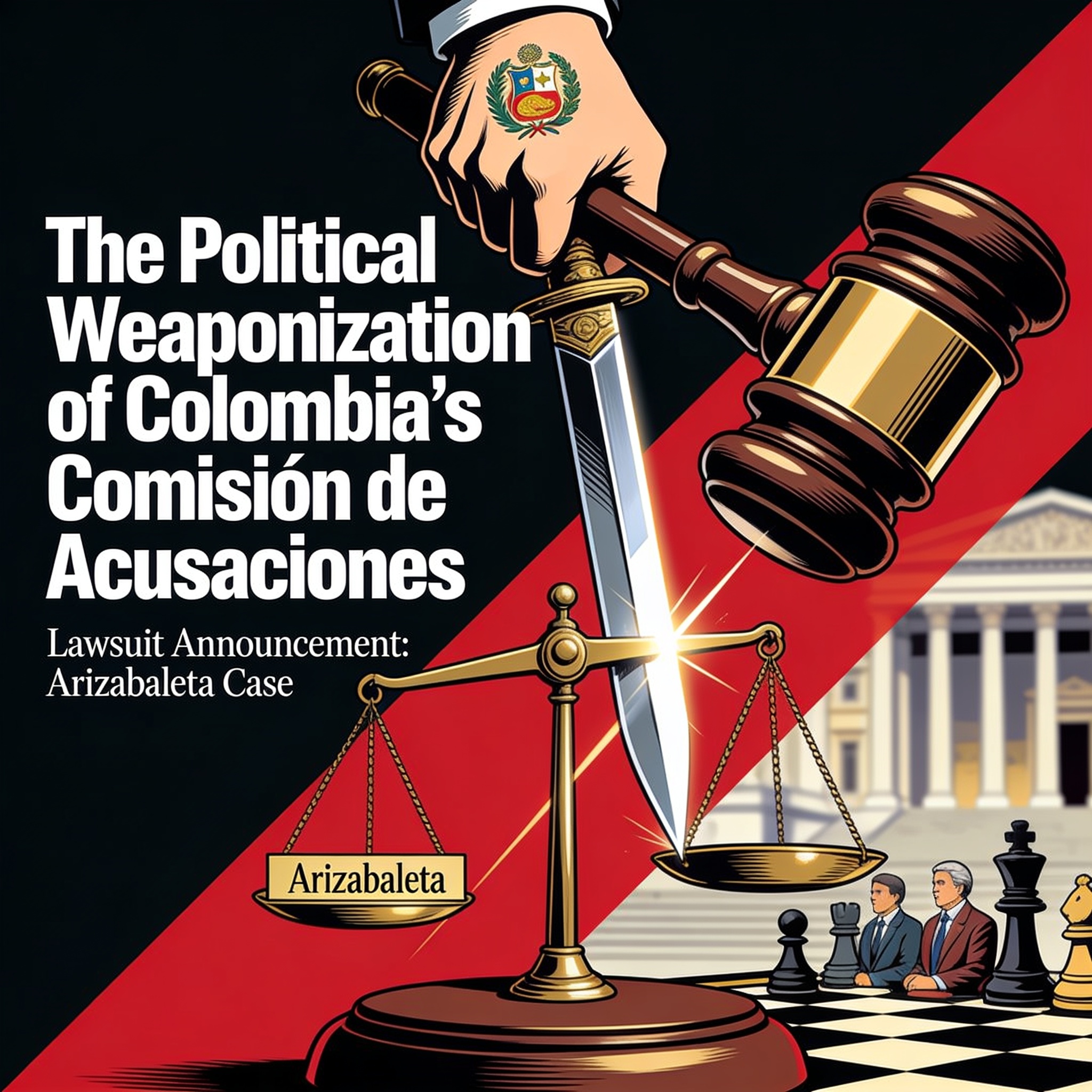 La Comisión de Acusaciones otra vez como arma política — Política, ilustración editorial
