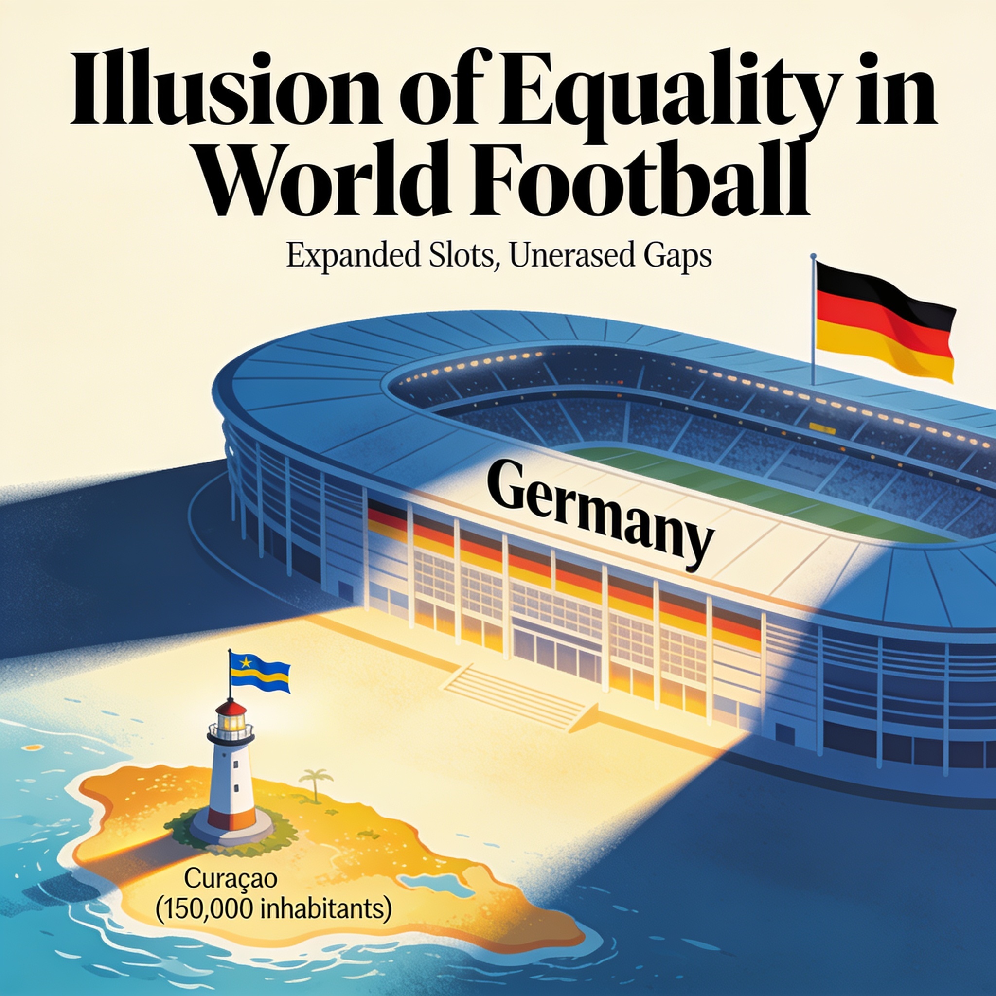 Curazao y el espejismo de la igualdad en el fútbol mundial — Deportes, ilustración editorial