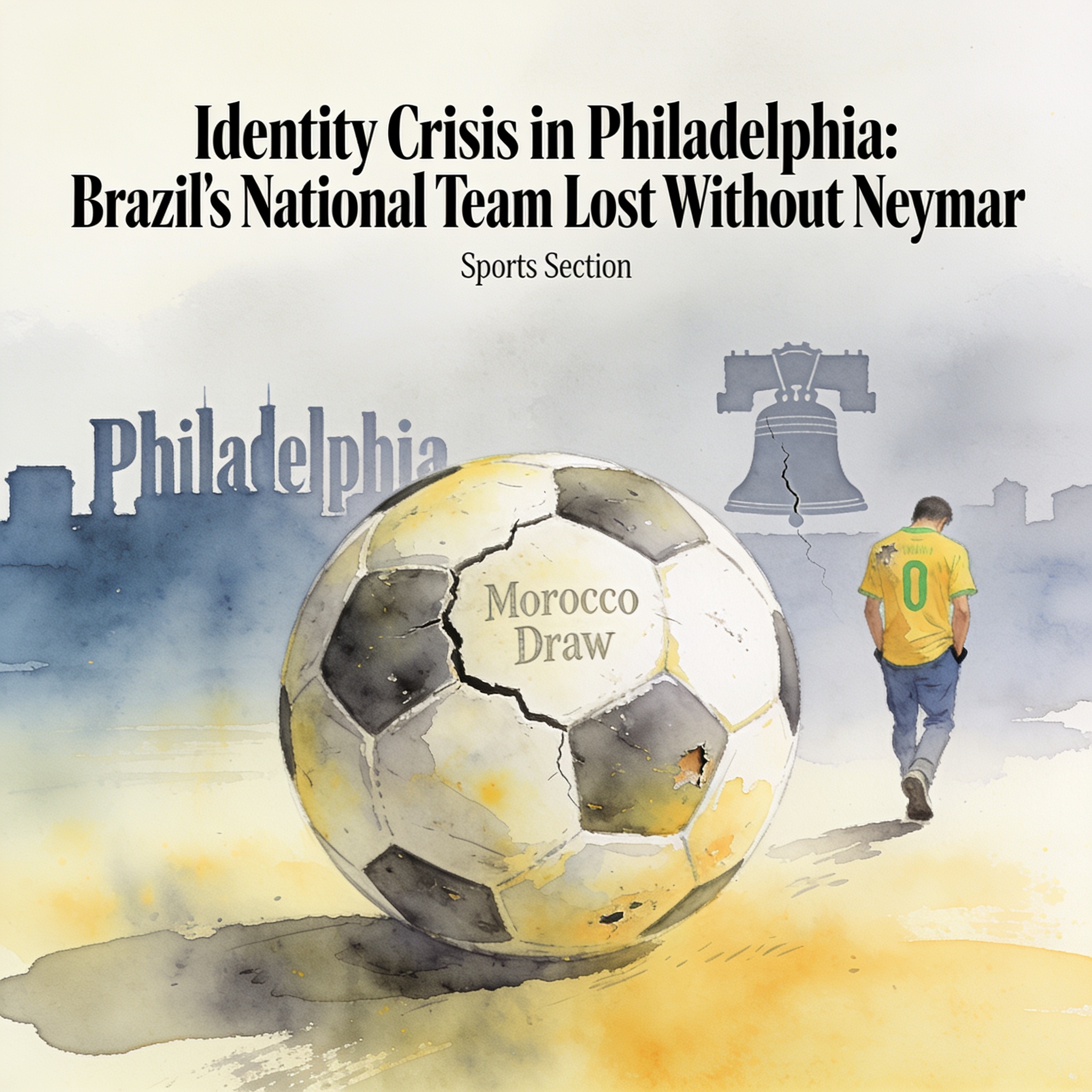 Brasil llega a Filadelfia con la urgencia de quien olvidó quién es — Deportes, ilustración editorial