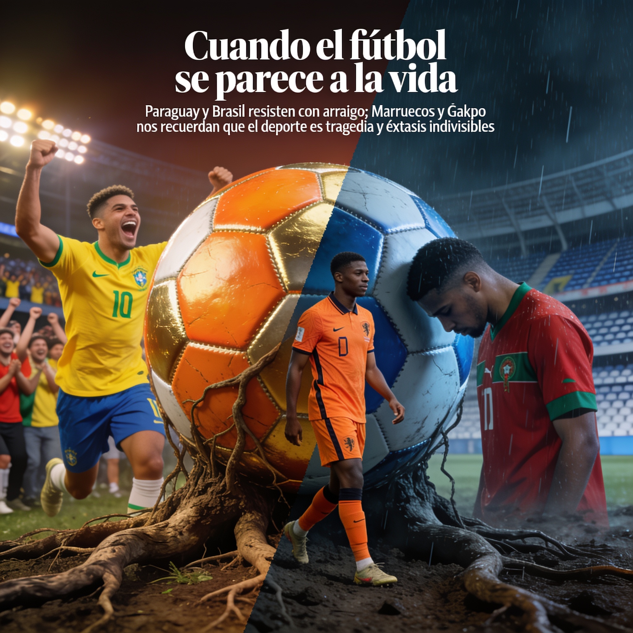 Cuando el fútbol se parece a la vida — Deportes, ilustración editorial