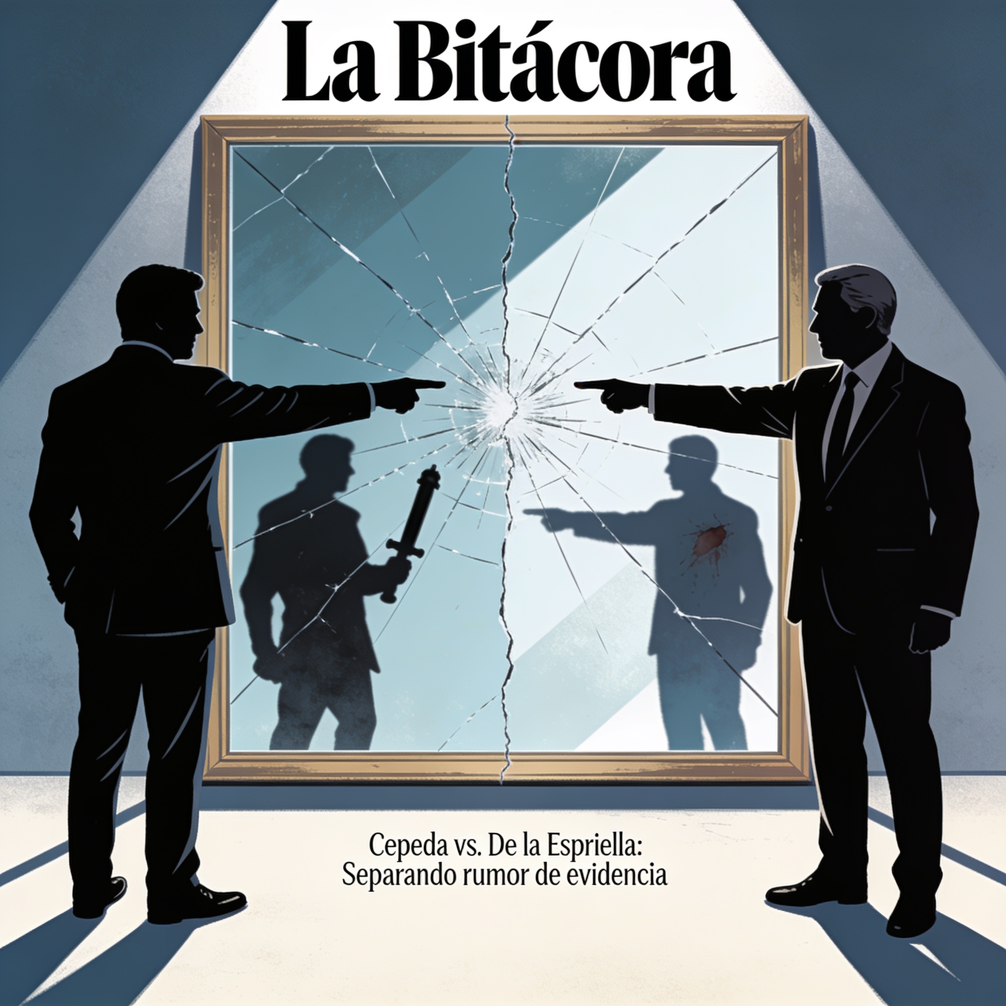 La denuncia de Cepeda y el espejo invertido de De la Espriella — Política, ilustración editorial