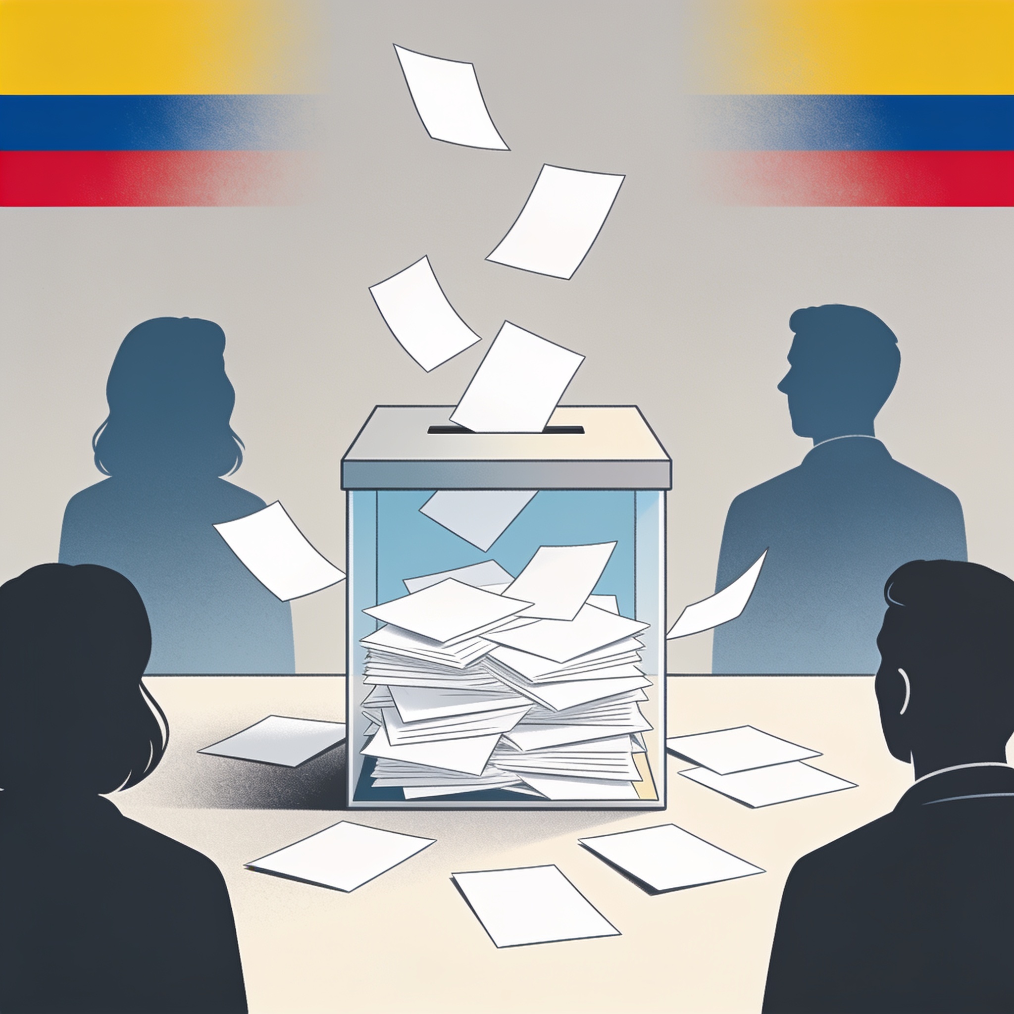 Colombia entra en la recta final de 2026 con el electorado sin definir — Política, ilustración editorial