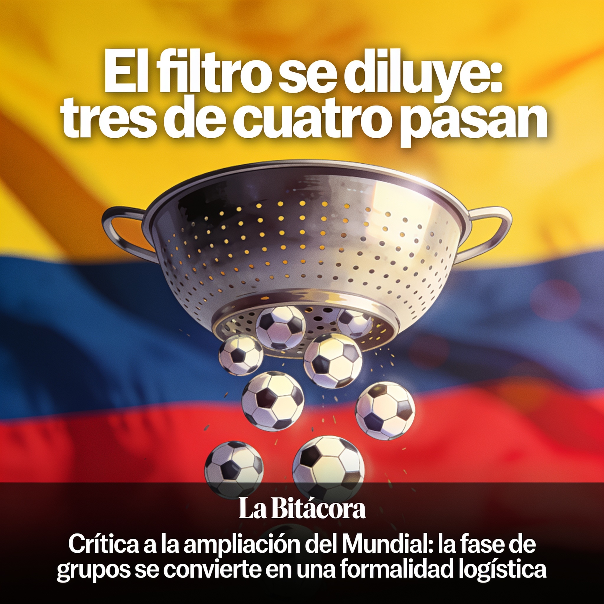 Tres de cuatro pasan y el filtro del Mundial se diluye — Deportes, ilustración editorial