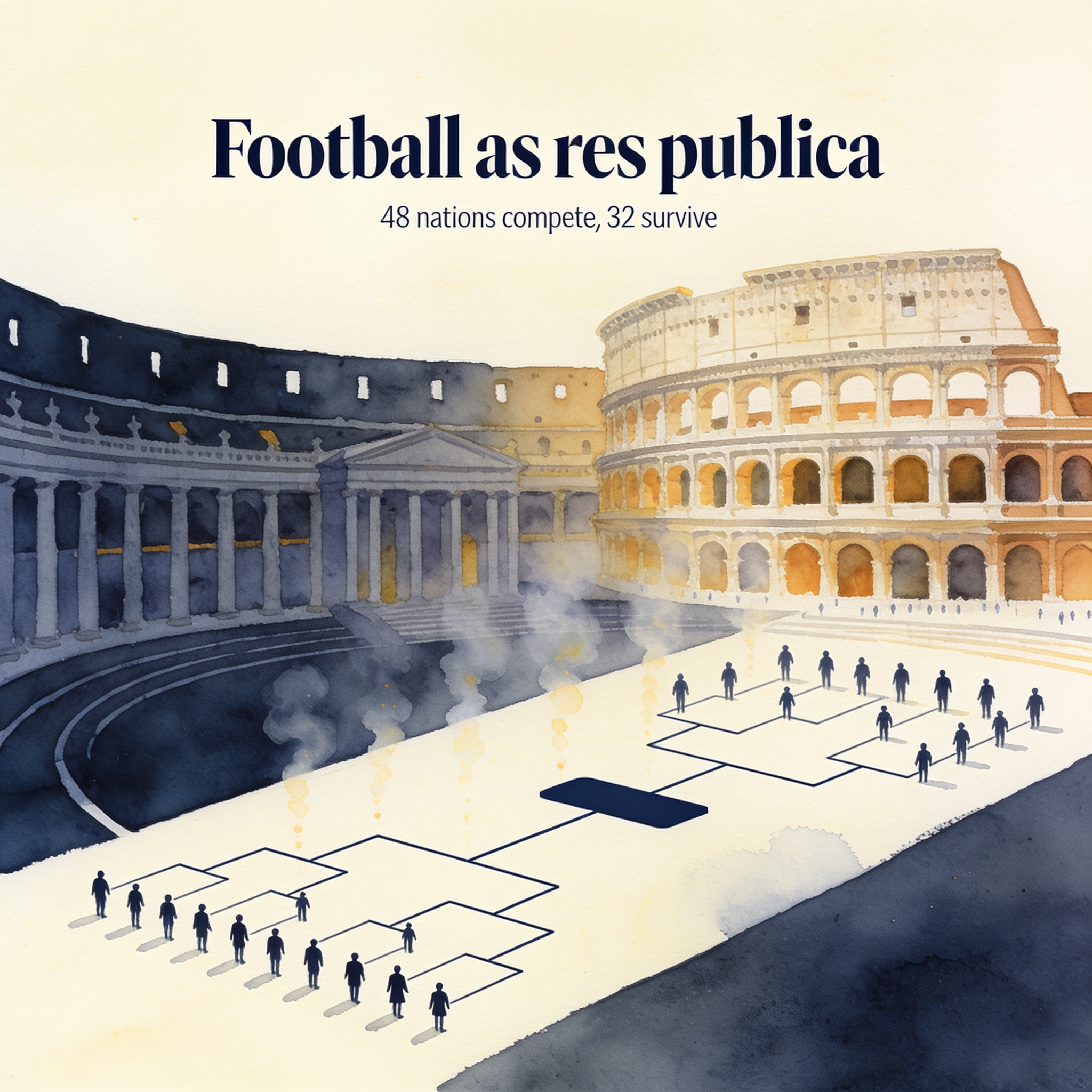 El fútbol como res publica — Deportes, ilustración editorial