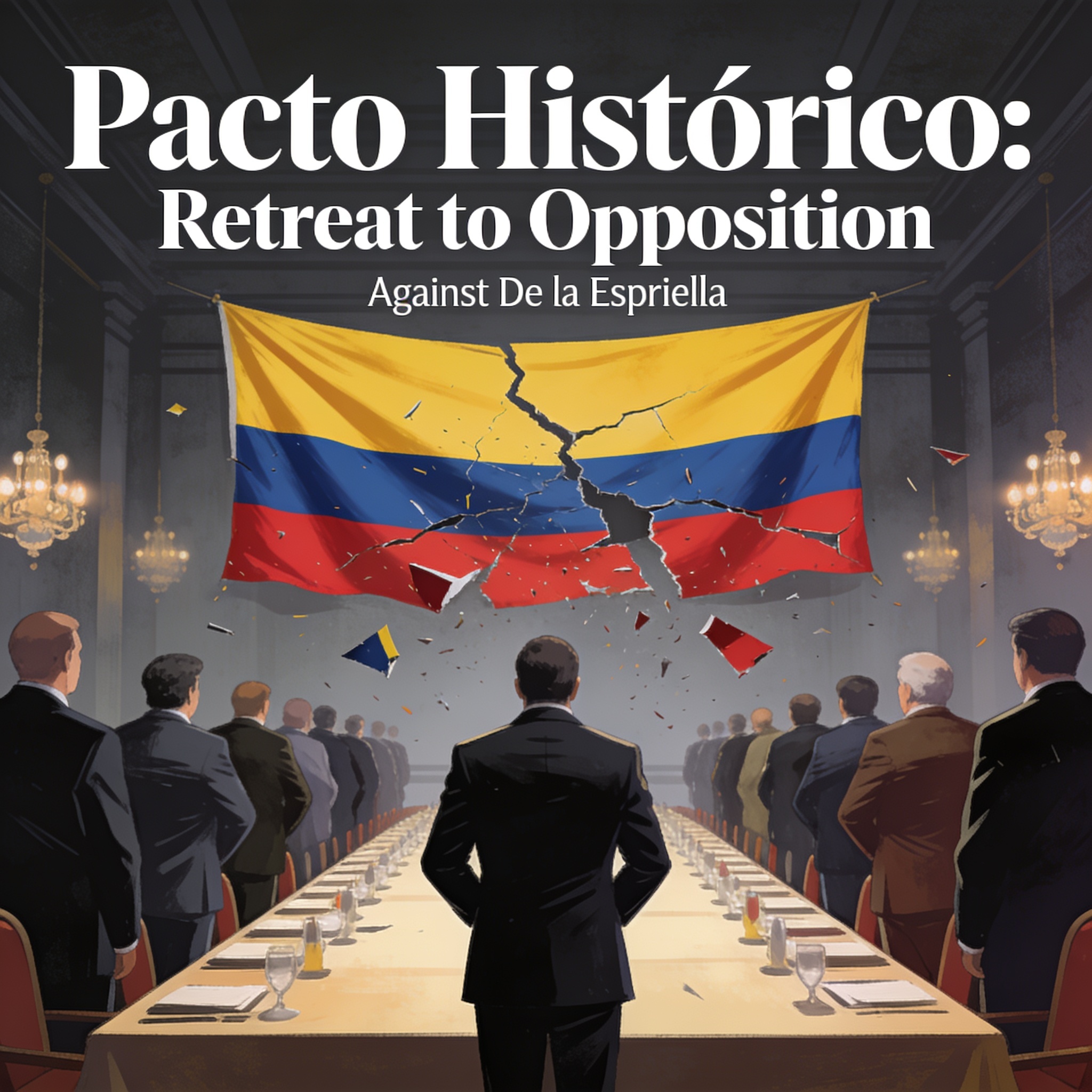 El Pacto Histórico se repliega a la oposición y empieza a contar su propio relato — Política, ilustración editorial