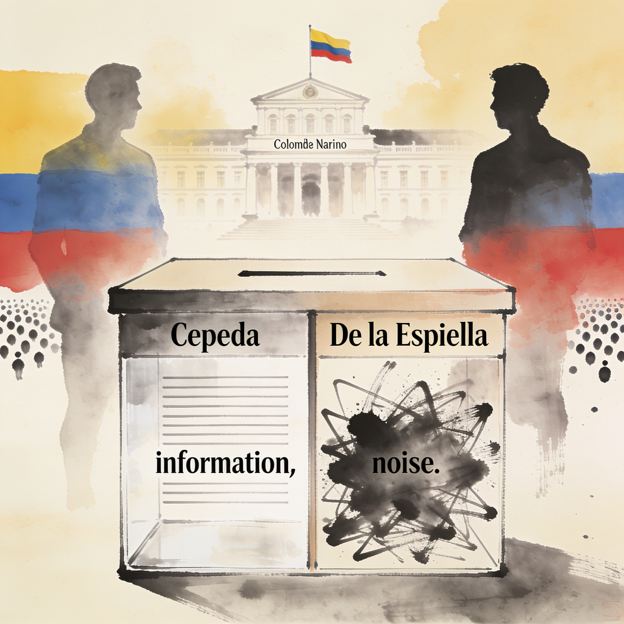 Segunda vuelta, hora de votar con información y no con ruido — Política, ilustración editorial