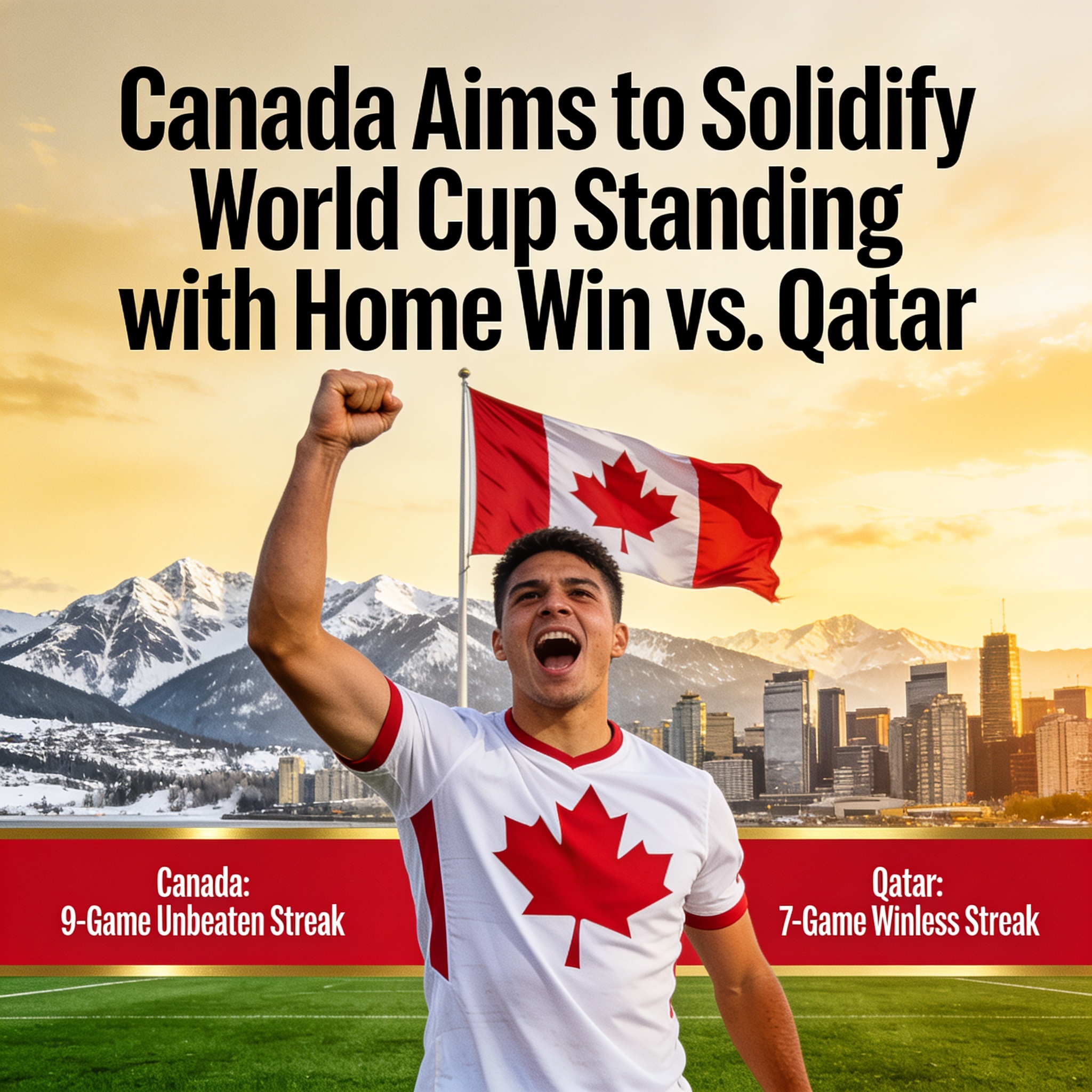 Canadá busca en casa el triunfo que afiance su mundial — Deportes, ilustración editorial
