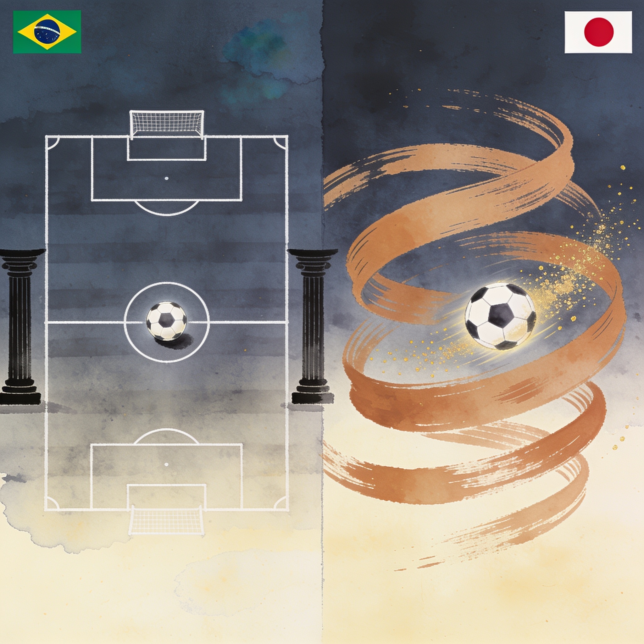 ¿Qué lecciones deja Brasil-Japón sobre el orden y la pasión colectiva? — Deportes, ilustración editorial