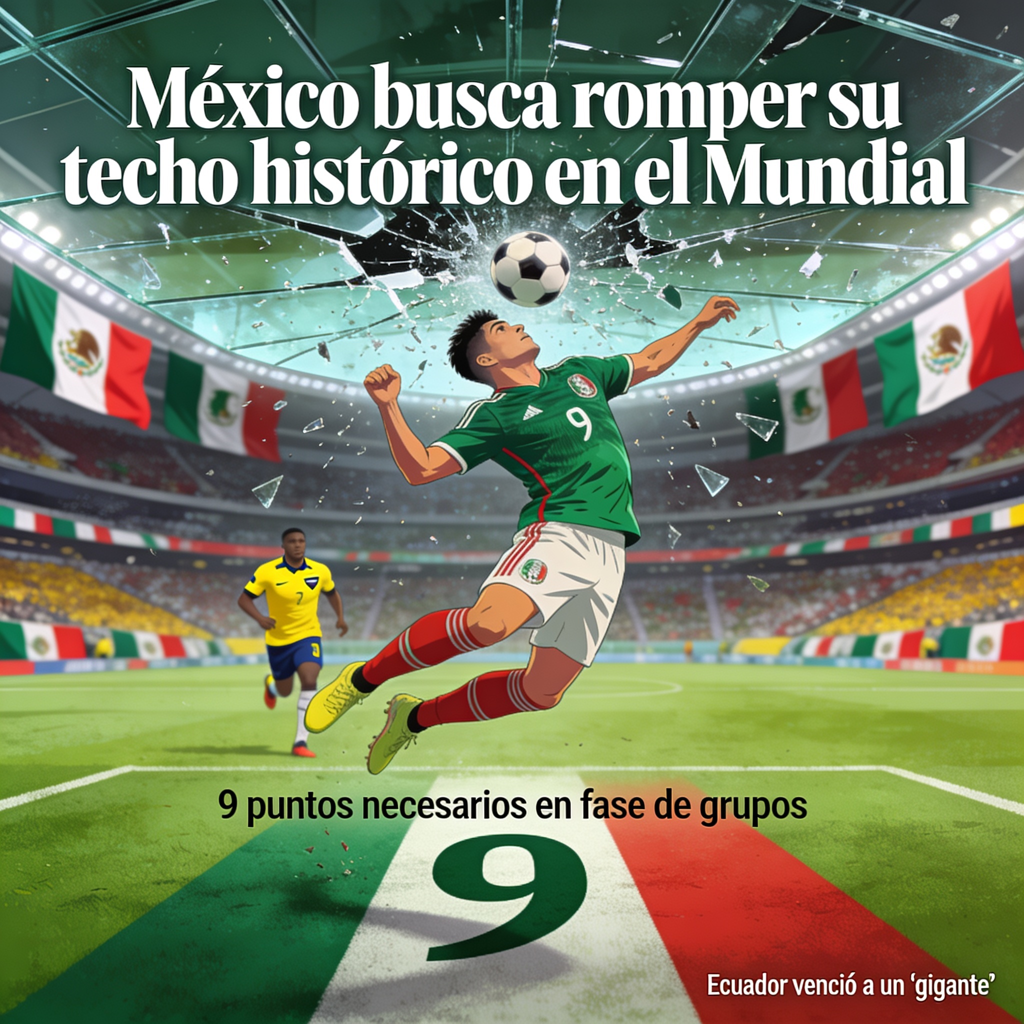 México busca romper su techo histórico ante un Ecuador que ya derrotó a un gigante — Deportes, ilustración editorial