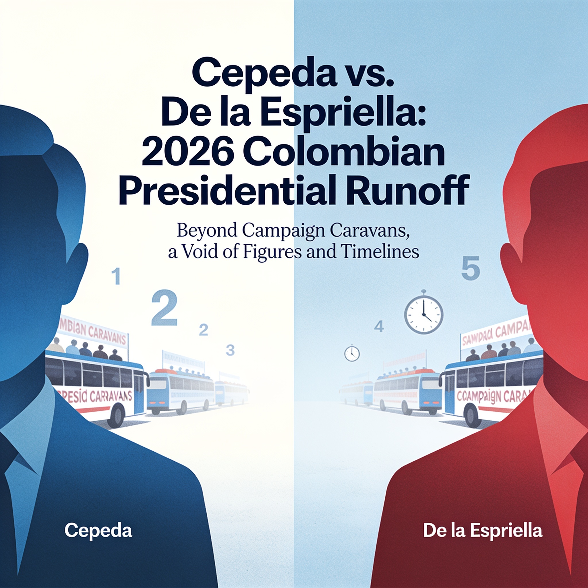 Segunda vuelta 2026, lo que está en juego más allá de las caravanas — Política, ilustración editorial