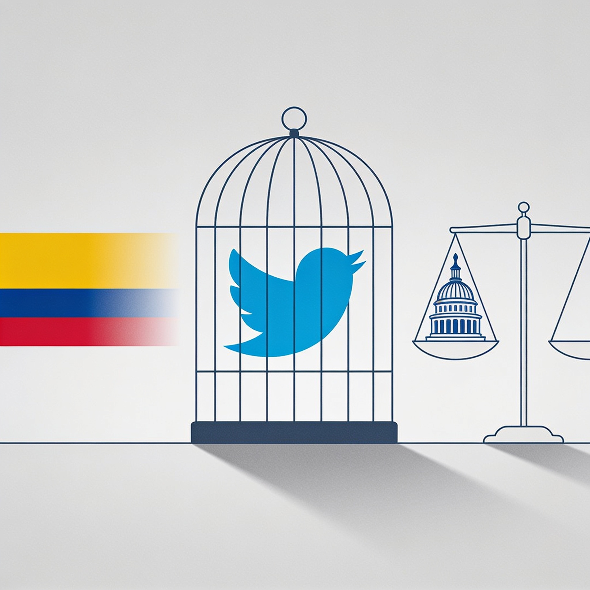 La Cancillería queda atrapada entre los trinos y la reciprocidad con Washington — Política, ilustración editorial