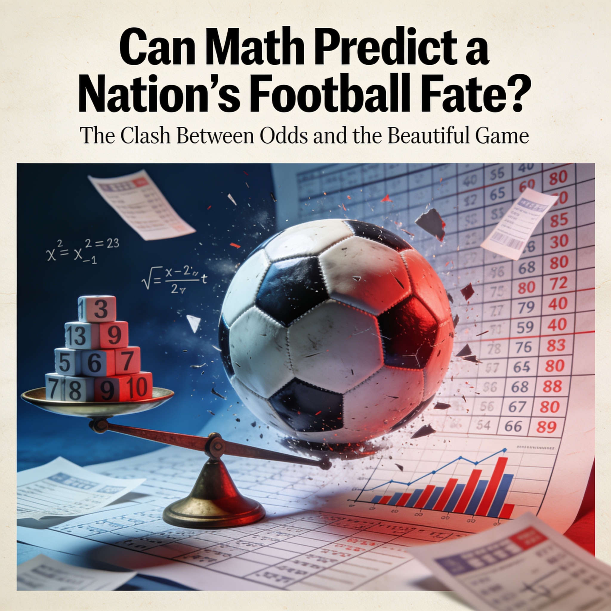 ¿Puede el azar matemático predecir el destino de una nación en el fútbol? — Deportes, ilustración editorial
