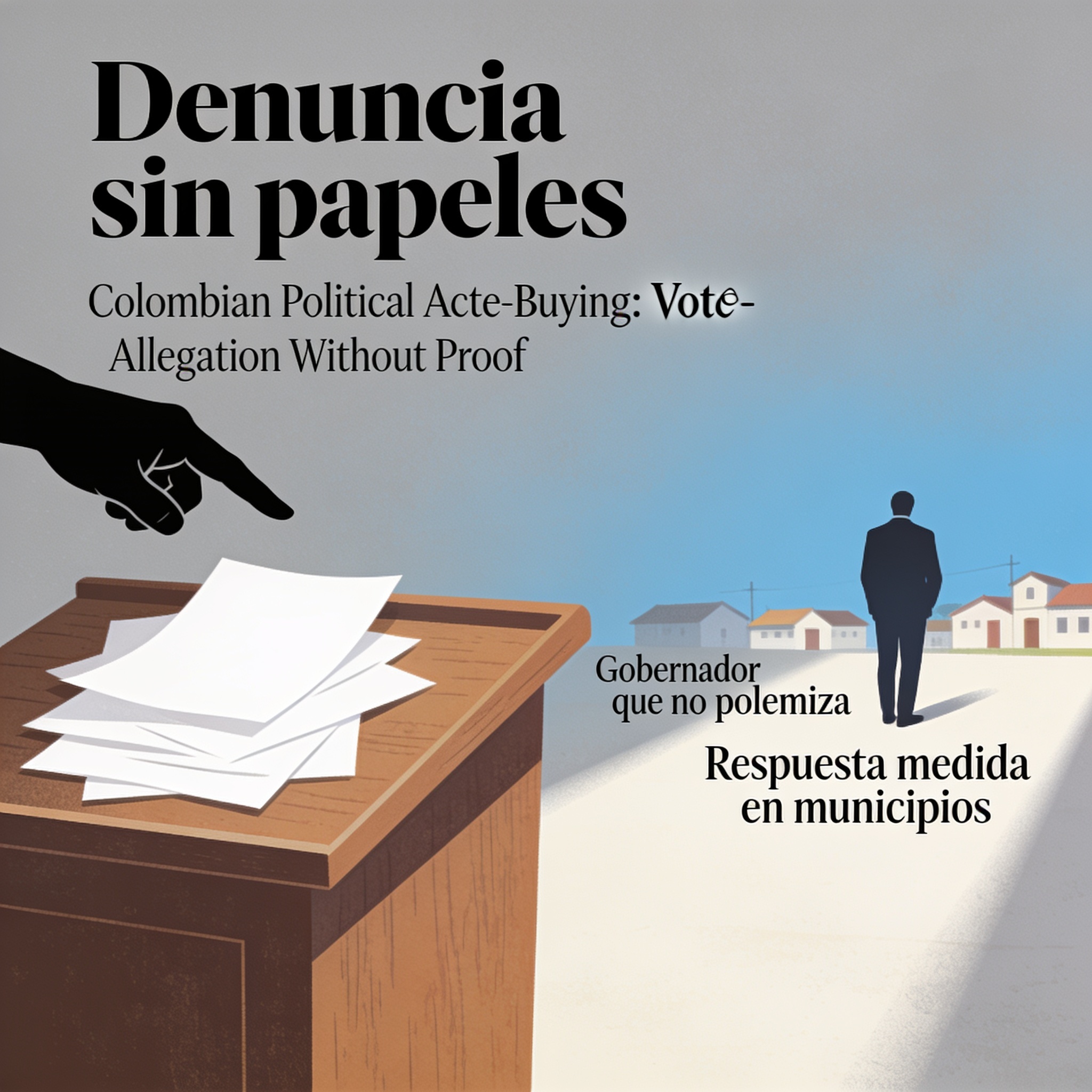 La denuncia sin papeles y el gobernador que no polemiza — Política, ilustración editorial