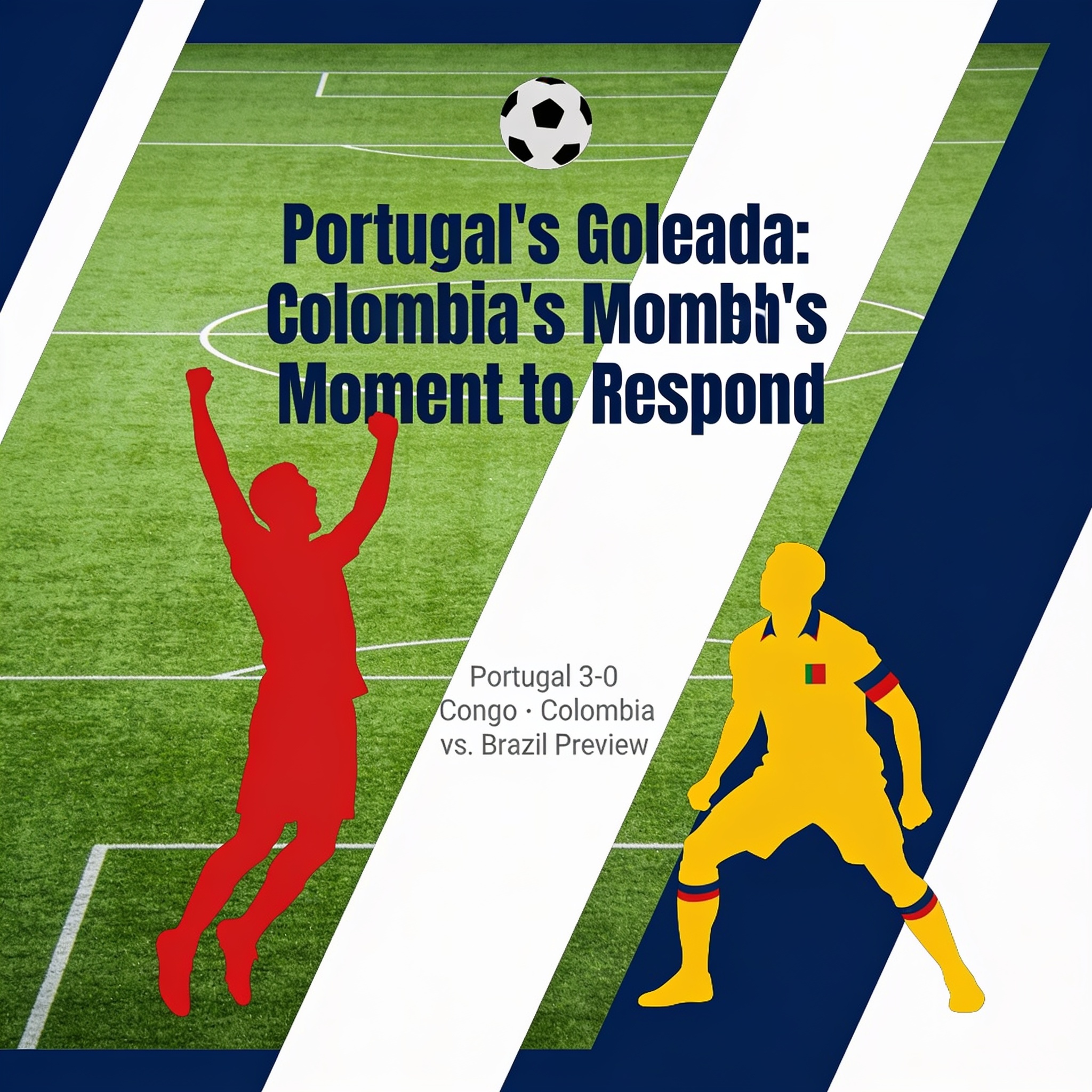 Portugal despierta y Colombia debe responder ante Congo — Deportes, ilustración editorial