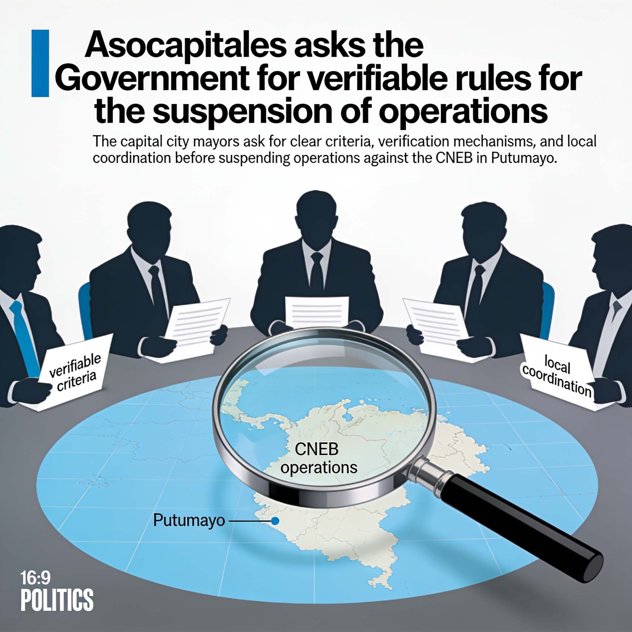 Asocapitales le pide al Gobierno reglas verificables para la suspensión de operaciones — Política, ilustración editorial