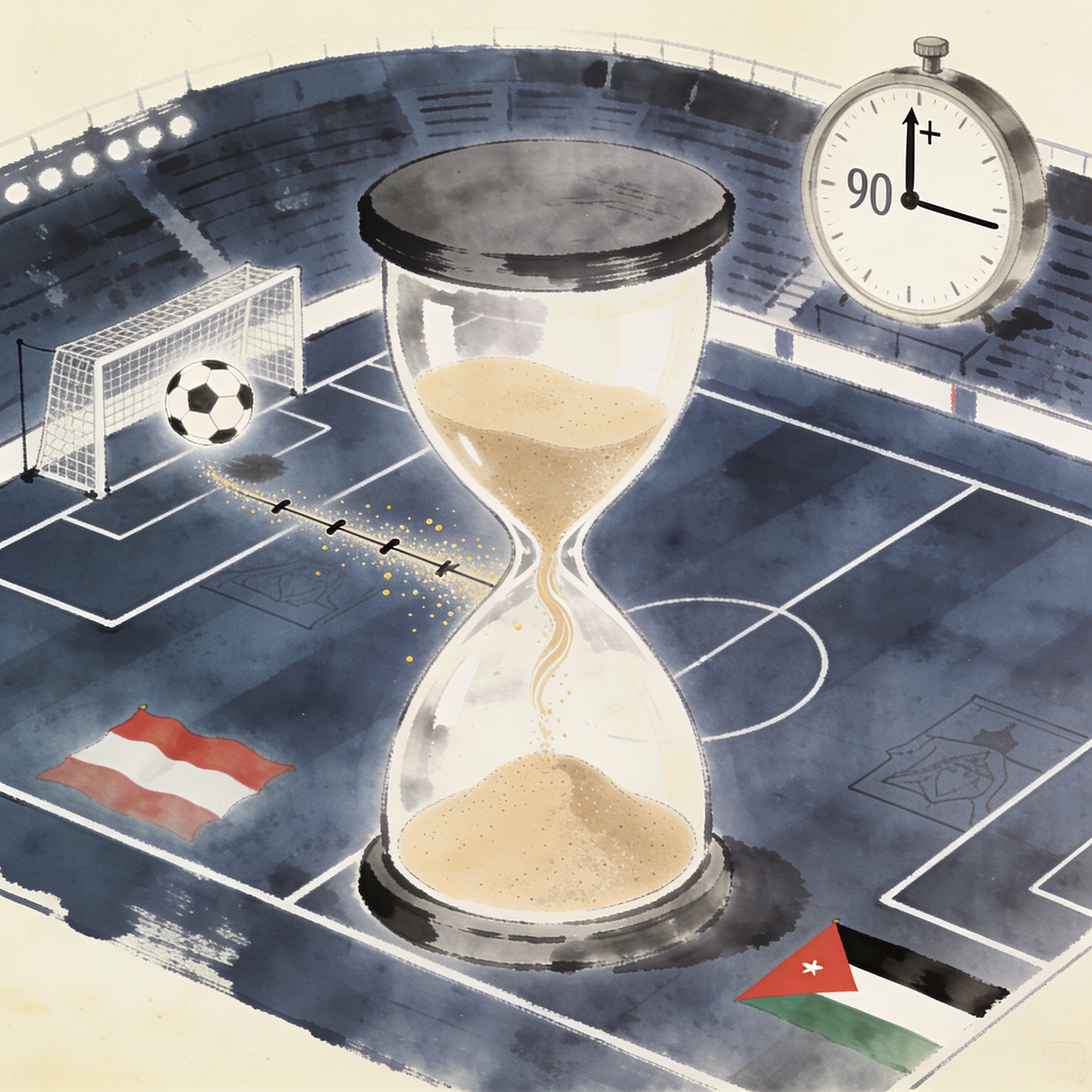 Cuando el tiempo añadido decide el destino — Deportes, ilustración editorial
