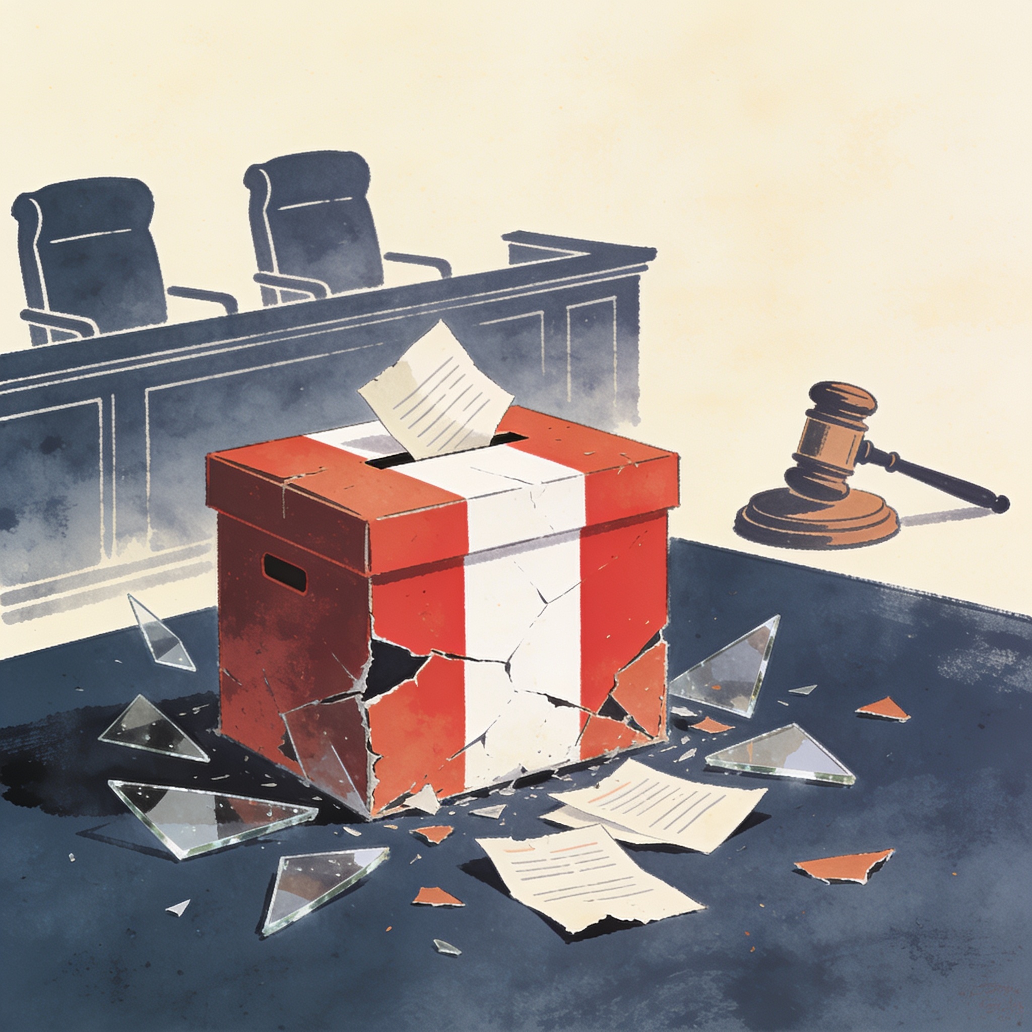Perú vuelve a las urnas y la fragmentación se impone otra vez — Política, ilustración editorial