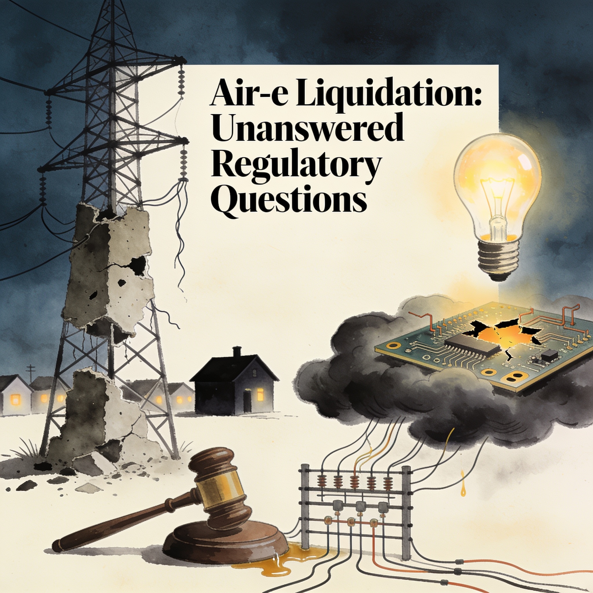 La liquidación de Air-e y los interrogantes que el Gobierno no despeja — Política, ilustración editorial