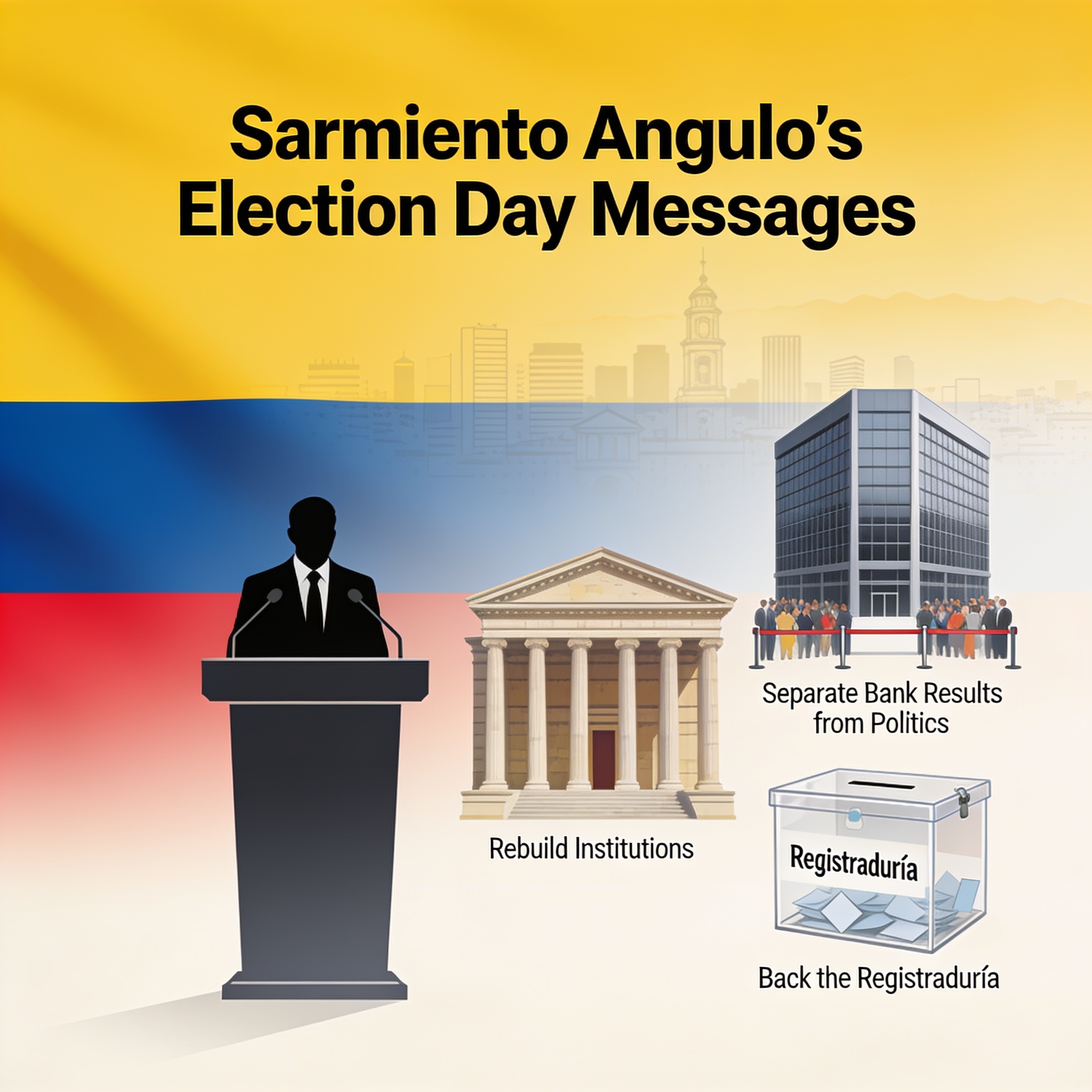 Sarmiento Angulo habló el día de la elección y dejó tres mensajes — Política, ilustración editorial