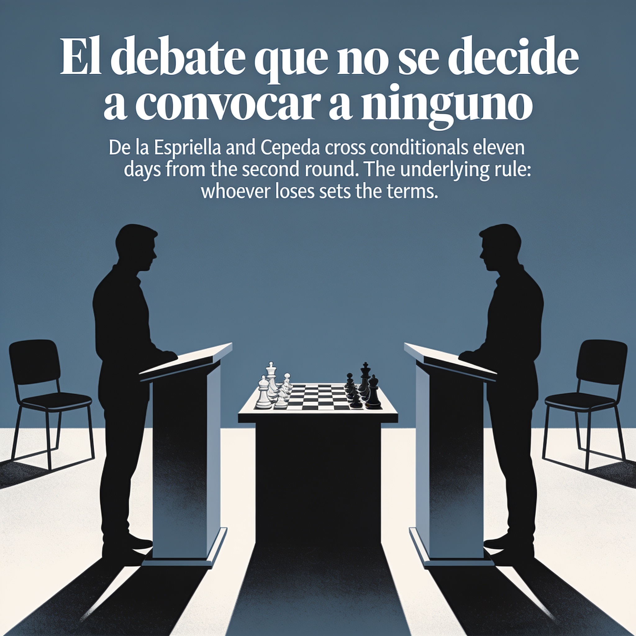 El debate que no se decide a convocar a ninguno — Política, ilustración editorial
