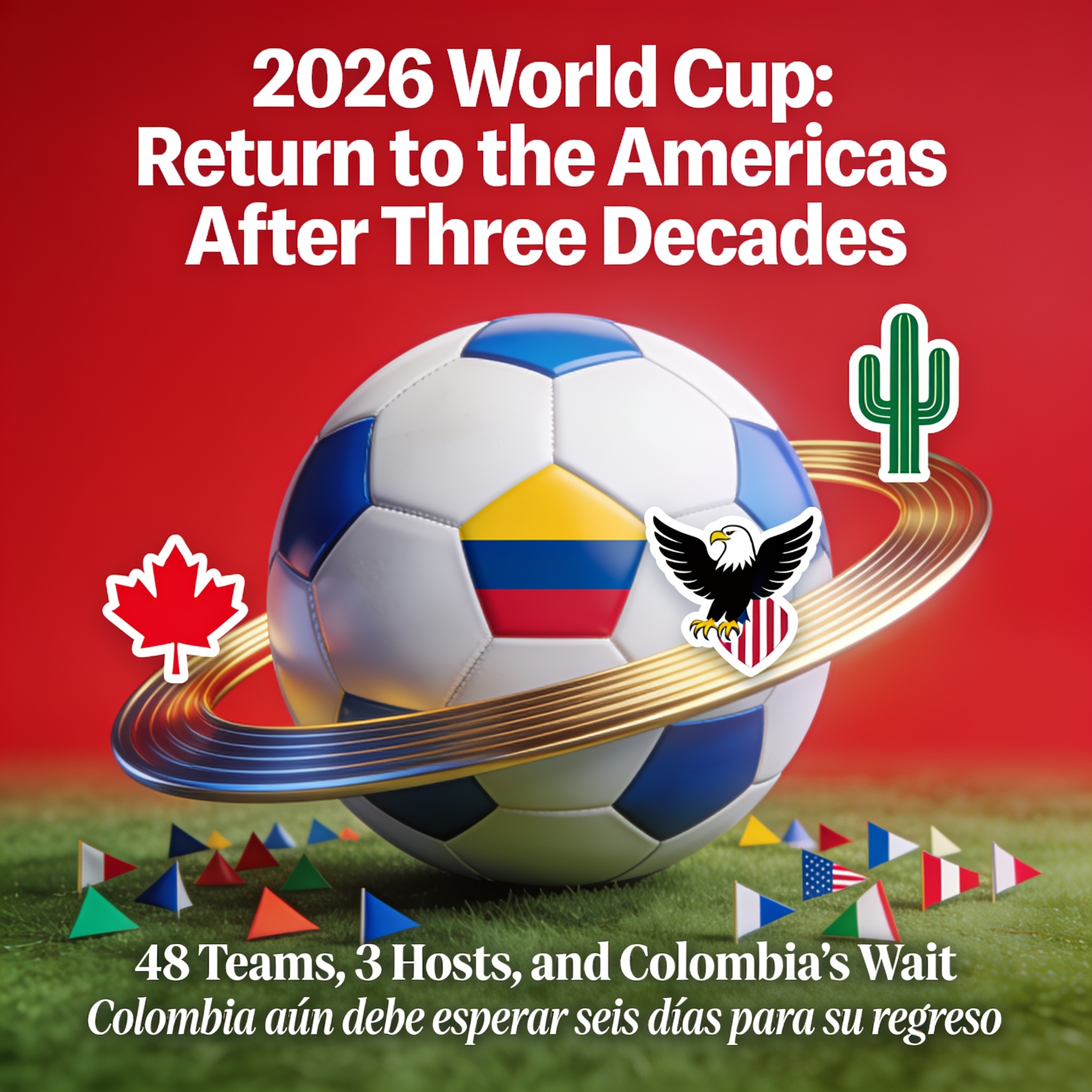 El Mundial que vuelve a América después de tres décadas de ausencia — Deportes, ilustración editorial