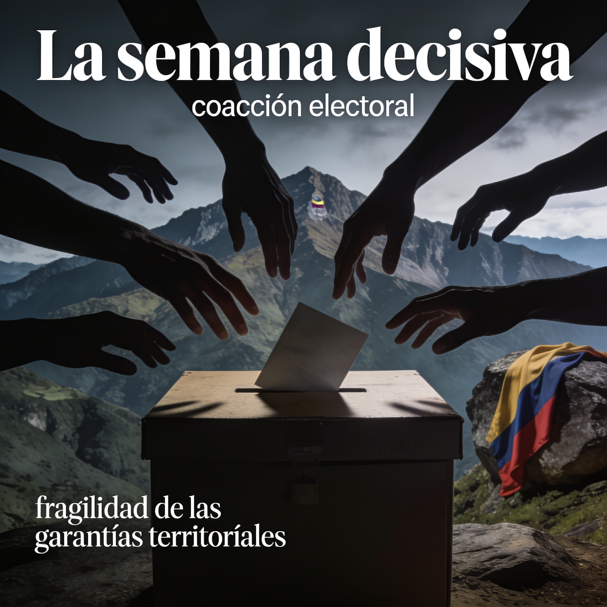 La semana decisiva y el riesgo de coacción electoral en Nariño — Política, ilustración editorial